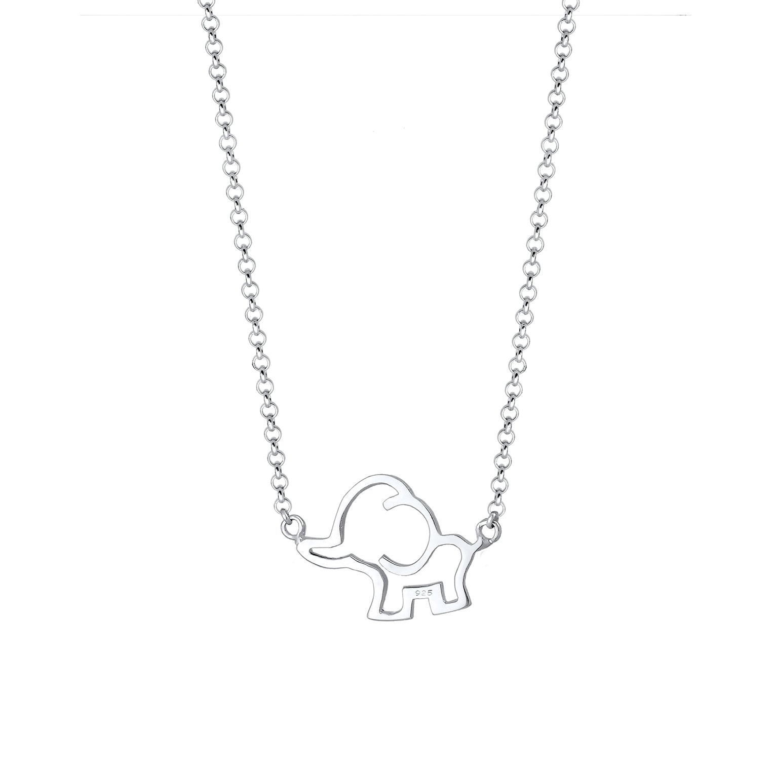 Silber - Elli | Halskette Elefant | 925er Sterling Silber