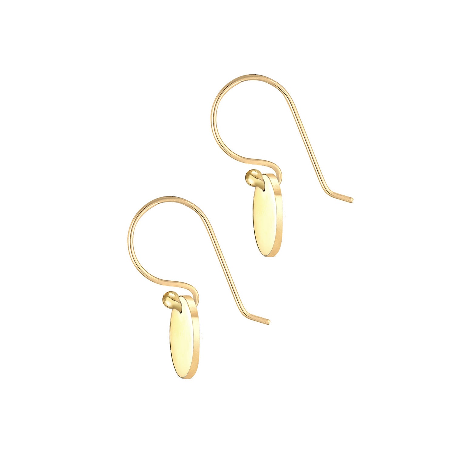 Gold - Elli | Ohrhänger Geo | 925 Sterling Silber vergoldet