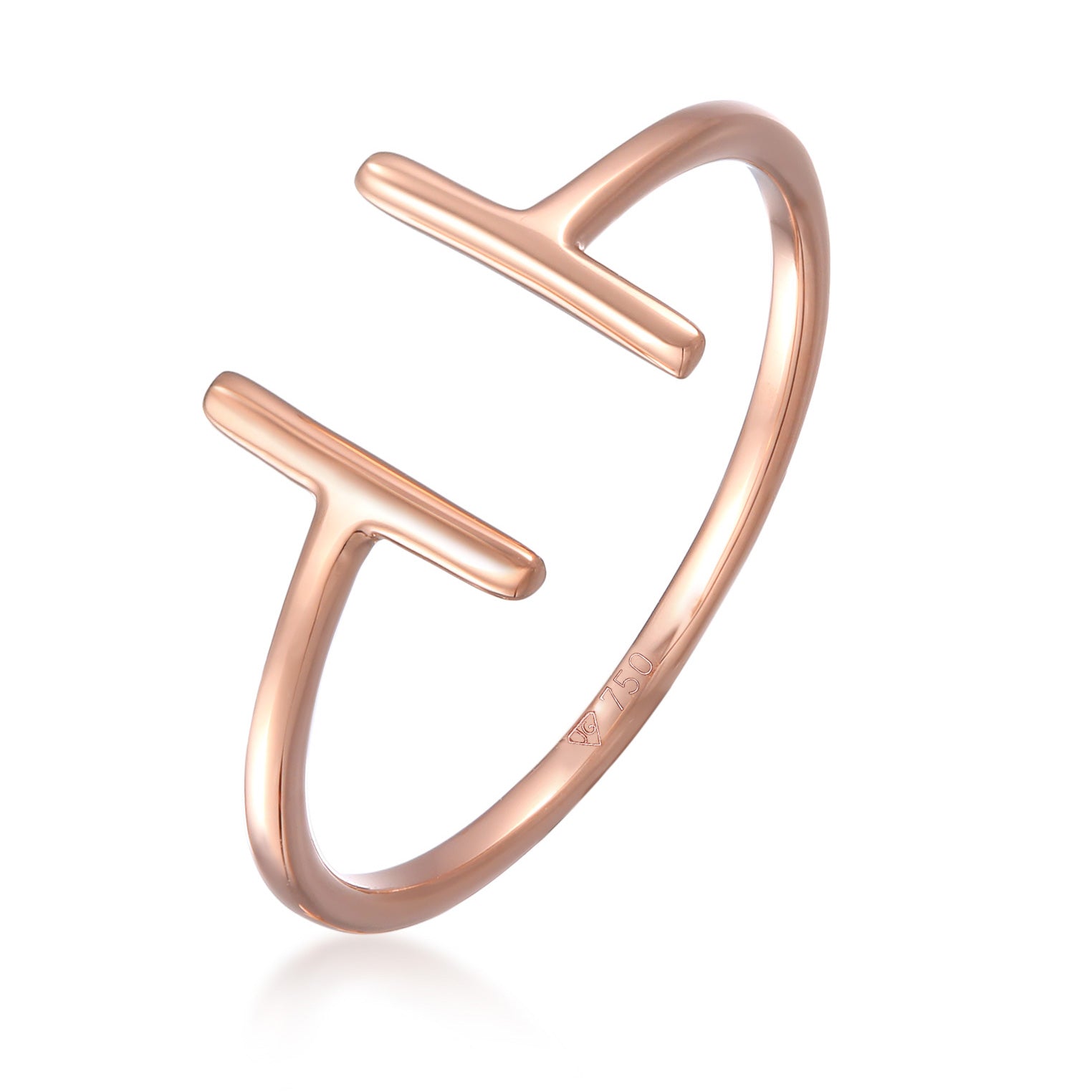 Gold - Elli PREMIUM | Ring Geo | 750 Roségold