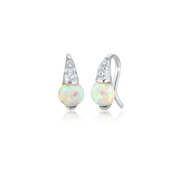 Stud Earrings | opal ( white )