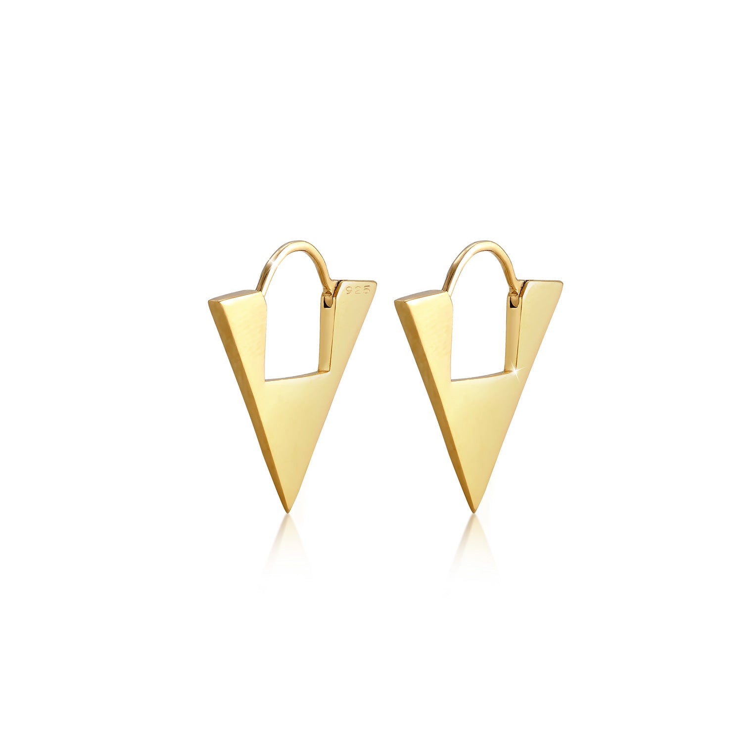 Gold - Elli | Creole Dreieck | 925 Sterling Silber vergoldet