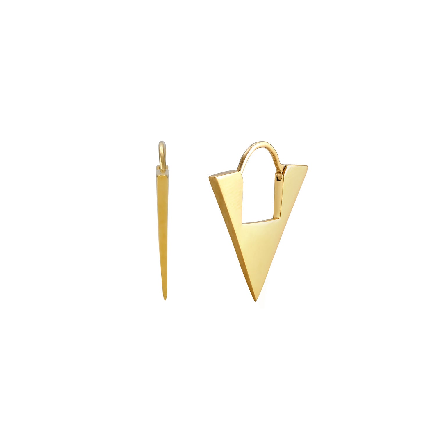 Gold - Elli | Creole Dreieck | 925 Sterling Silber vergoldet