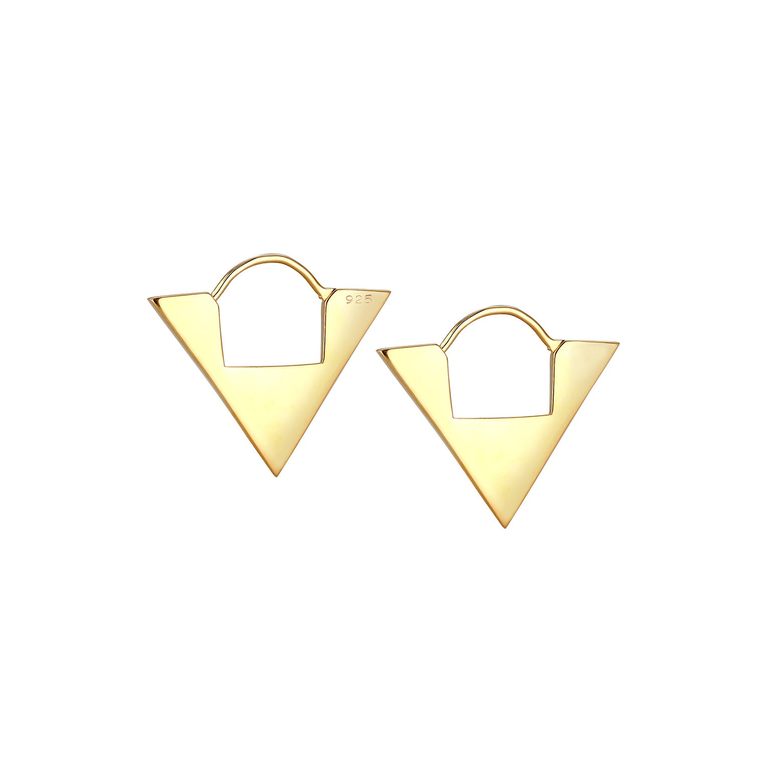 Gold - Elli | Creole Dreieck | 925 Sterling Silber vergoldet