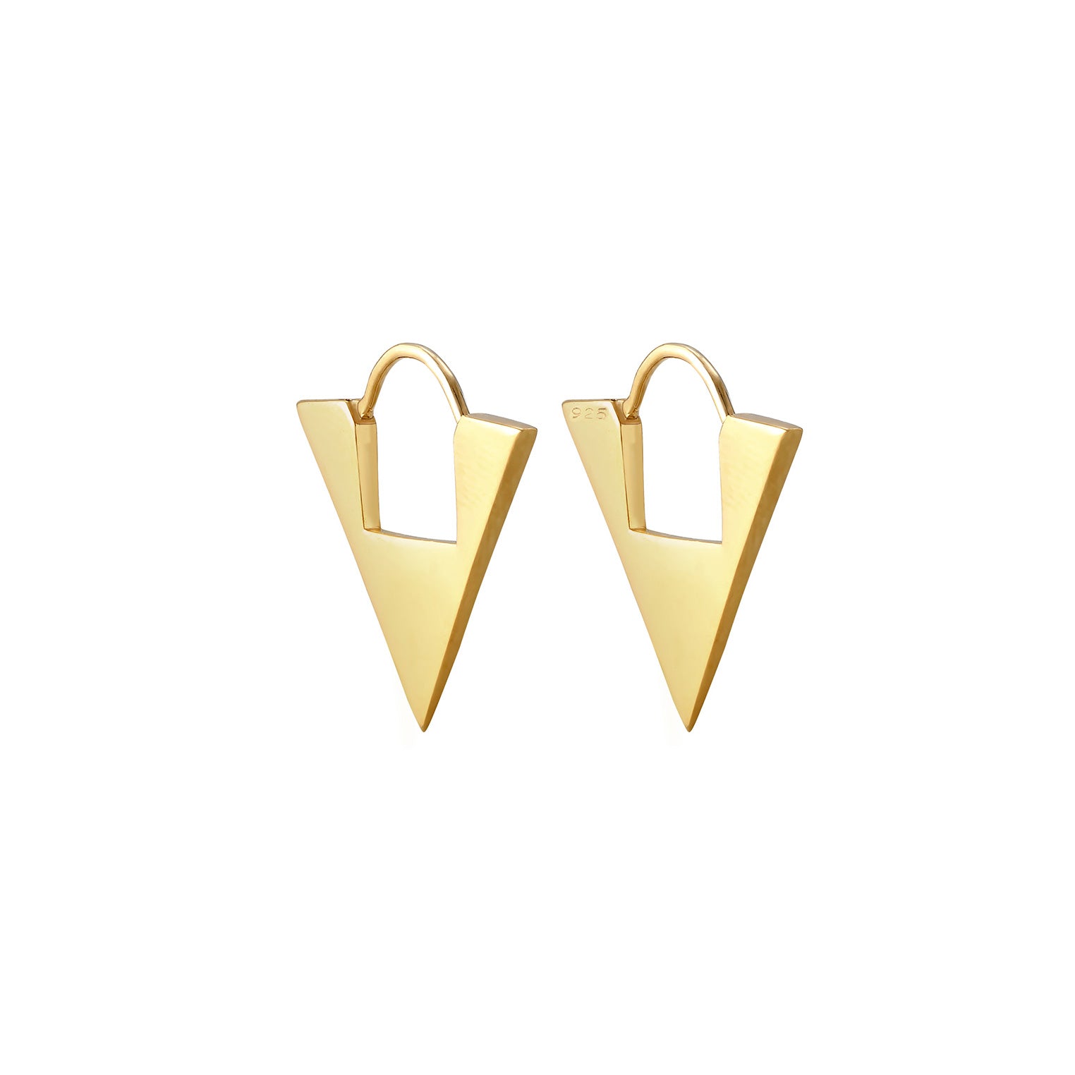 Gold - Elli | Creole Dreieck | 925 Sterling Silber vergoldet
