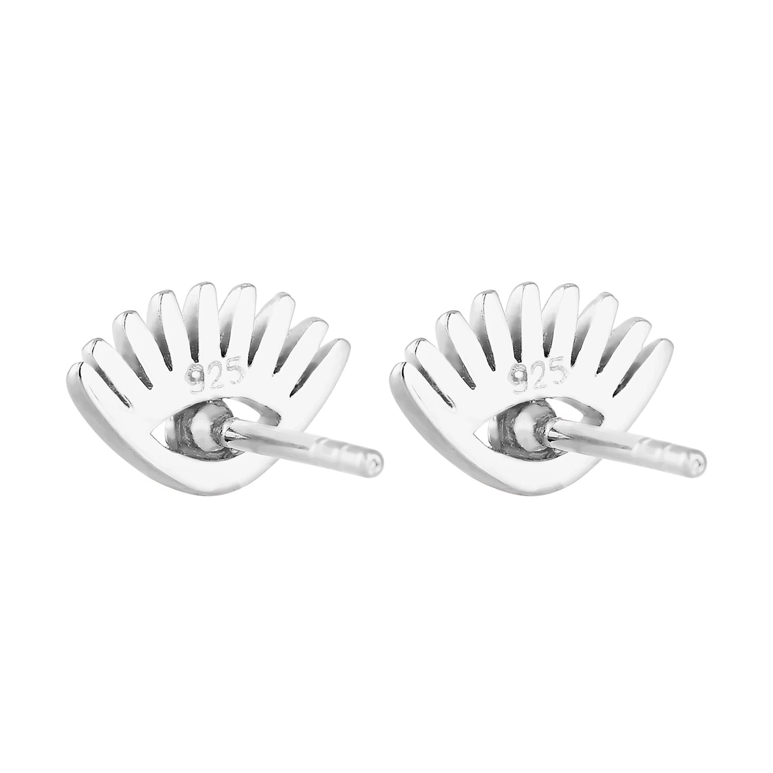 Silber - Elli | Ohrstecker Evil Eye | Kristall ( Blau ) | 925er Sterling Silber