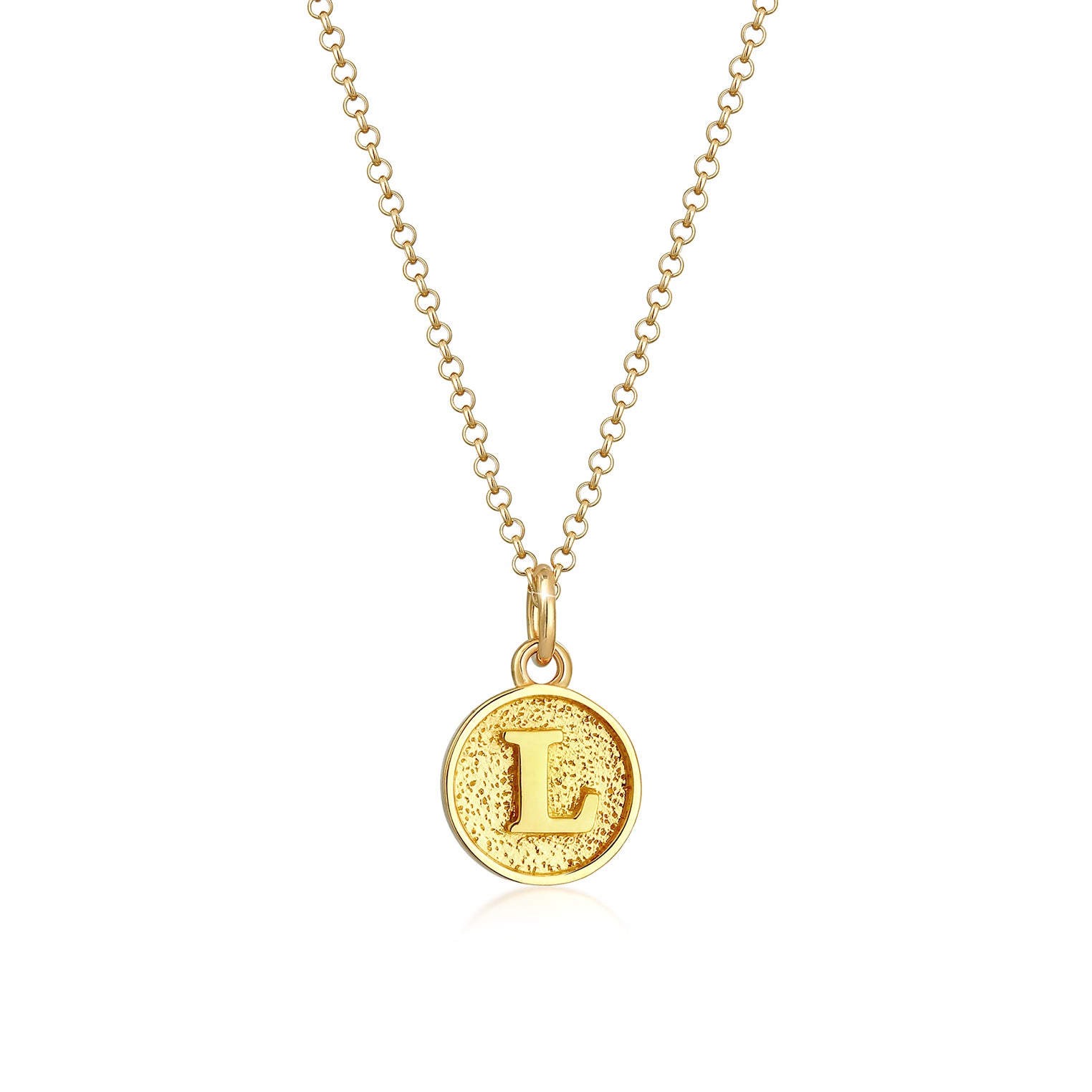 Gold - Elli | Halskette Buchstabe L | 925 Sterling Silber vergoldet