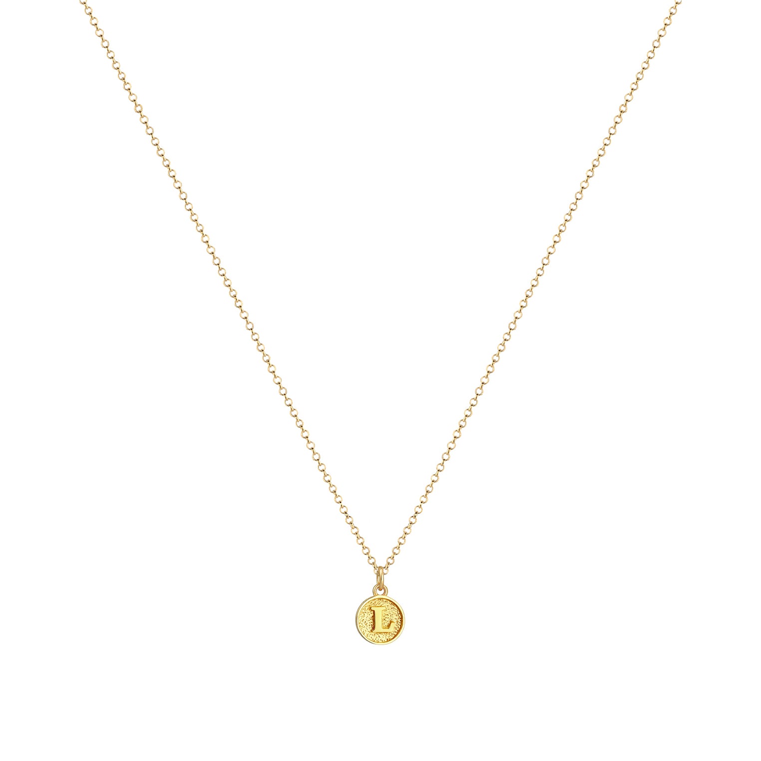 Gold - Elli | Halskette Buchstabe L | 925 Sterling Silber vergoldet