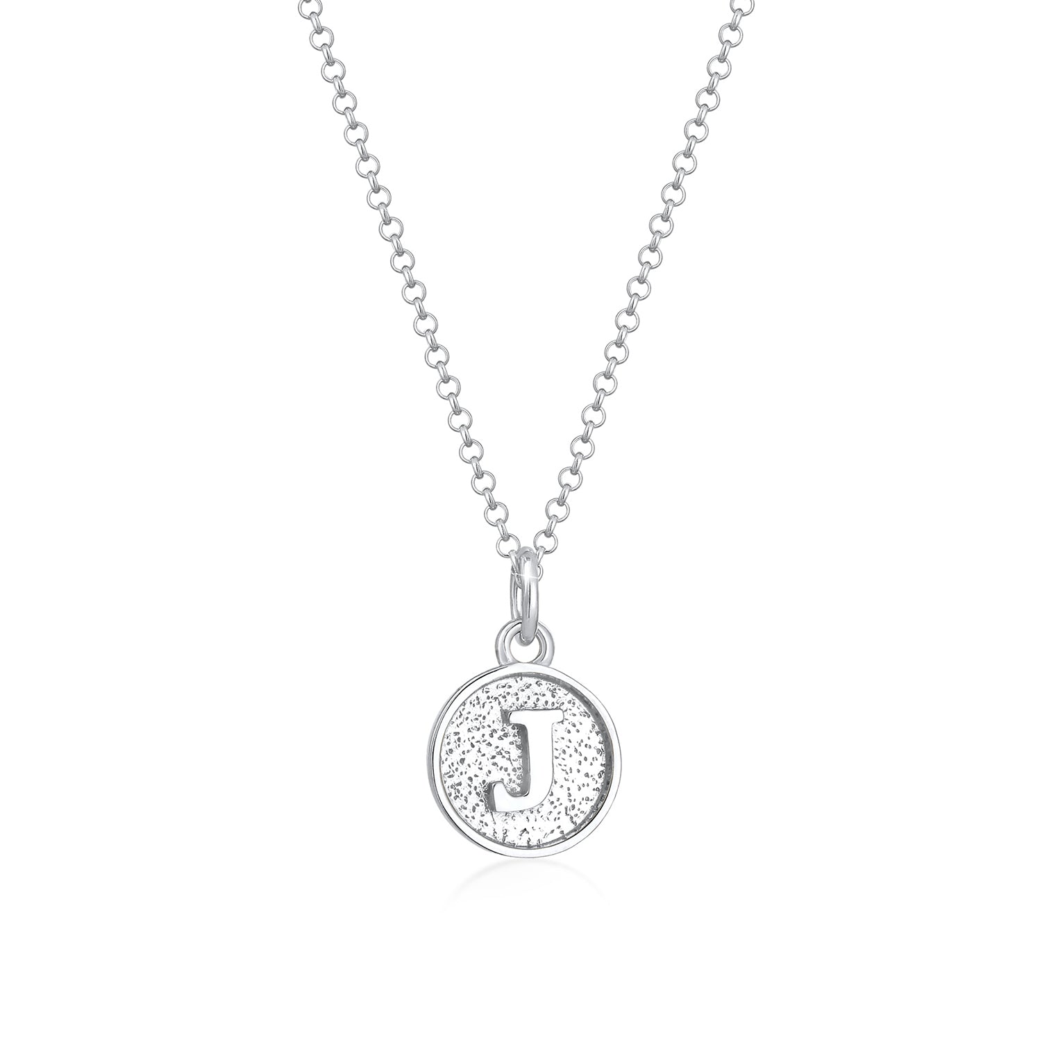 Silber - Elli | Halskette Buchstabe J | 925er Sterling Silber
