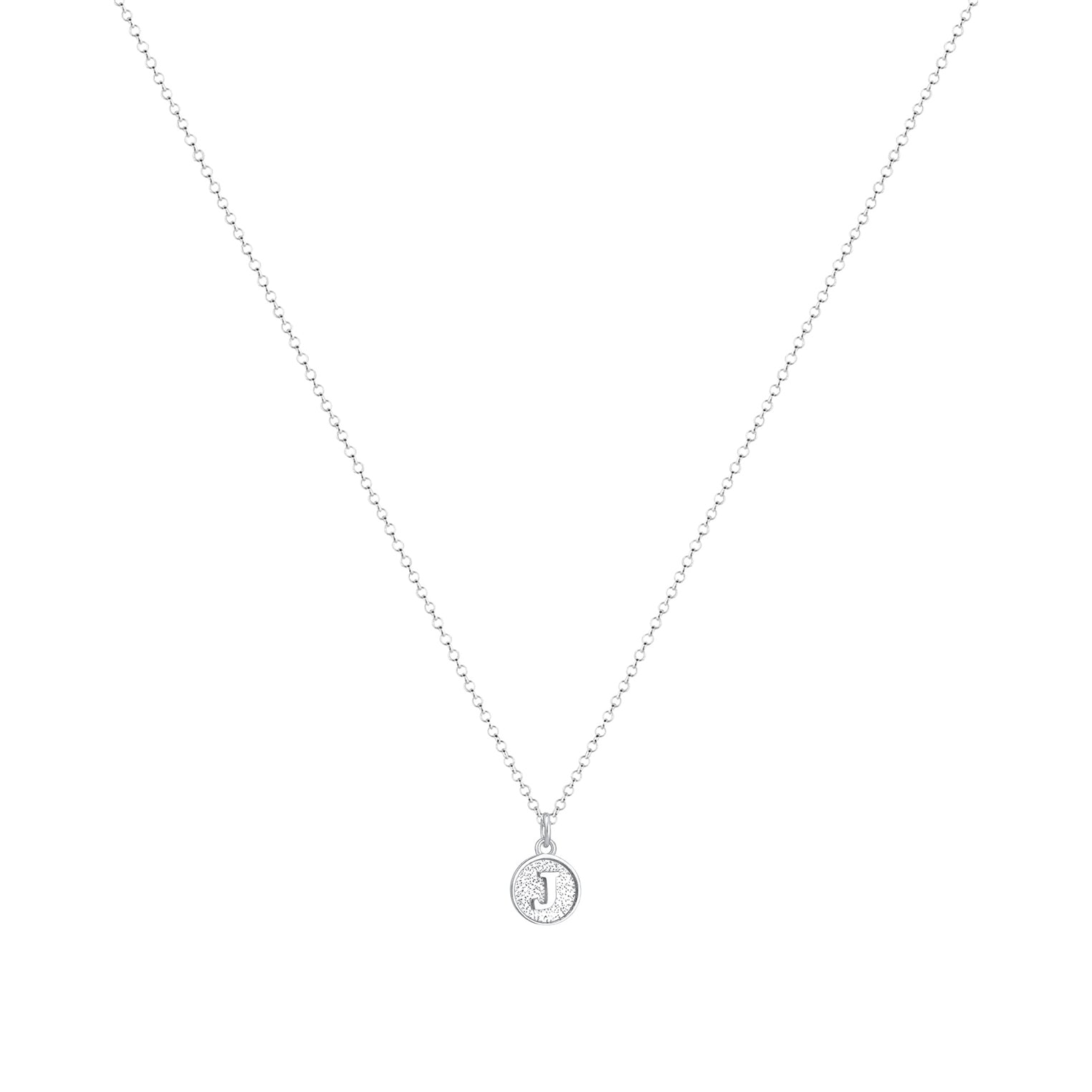 Silber - Elli | Halskette Buchstabe J | 925er Sterling Silber
