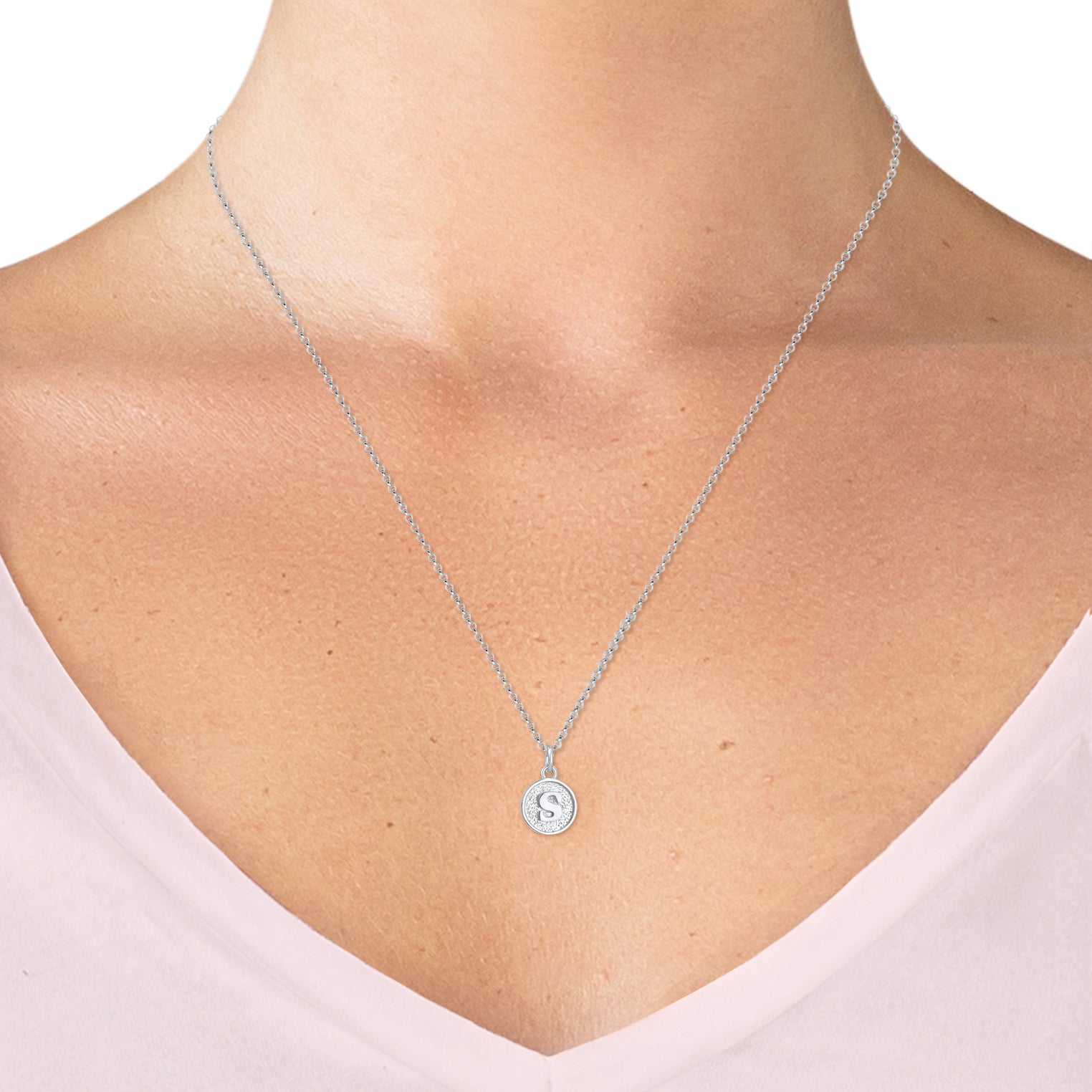 Silber - Elli | Halskette Buchstabe S | 925er Sterling Silber