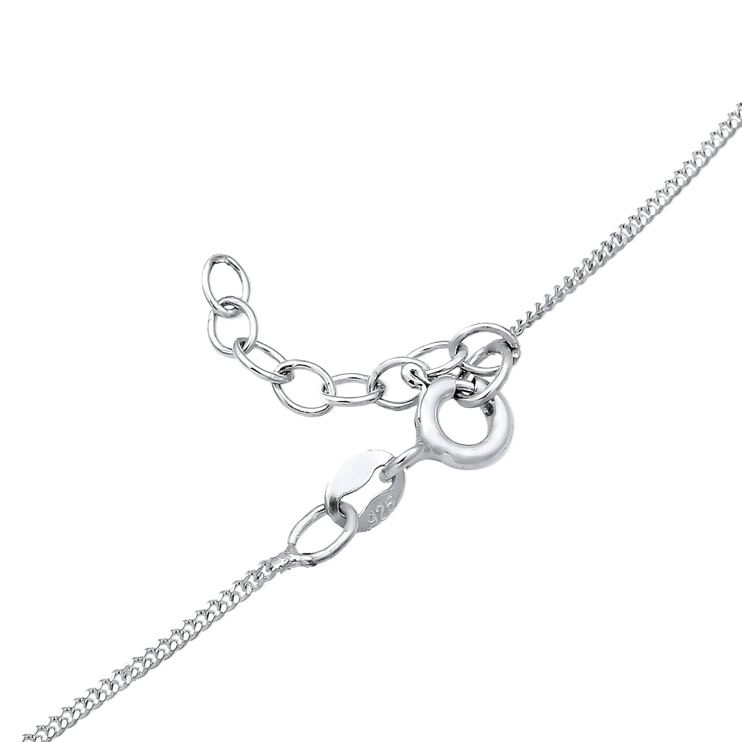 Silber - Elli | Taufring | Kristall (Weiß) | Babyfuß | 925er Silber