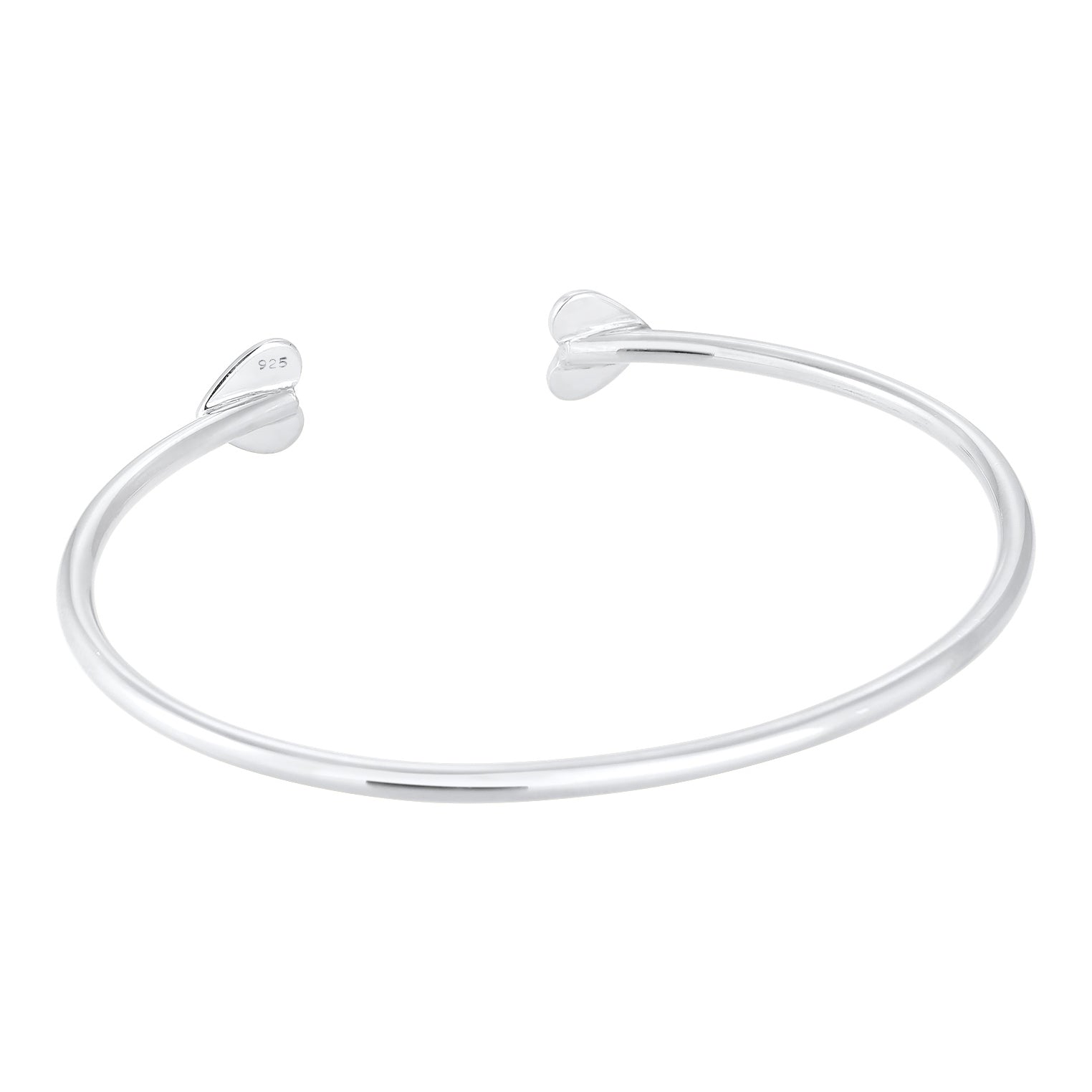 Silber - Elli PREMIUM | Armreif Herz | 925er Sterling Silber