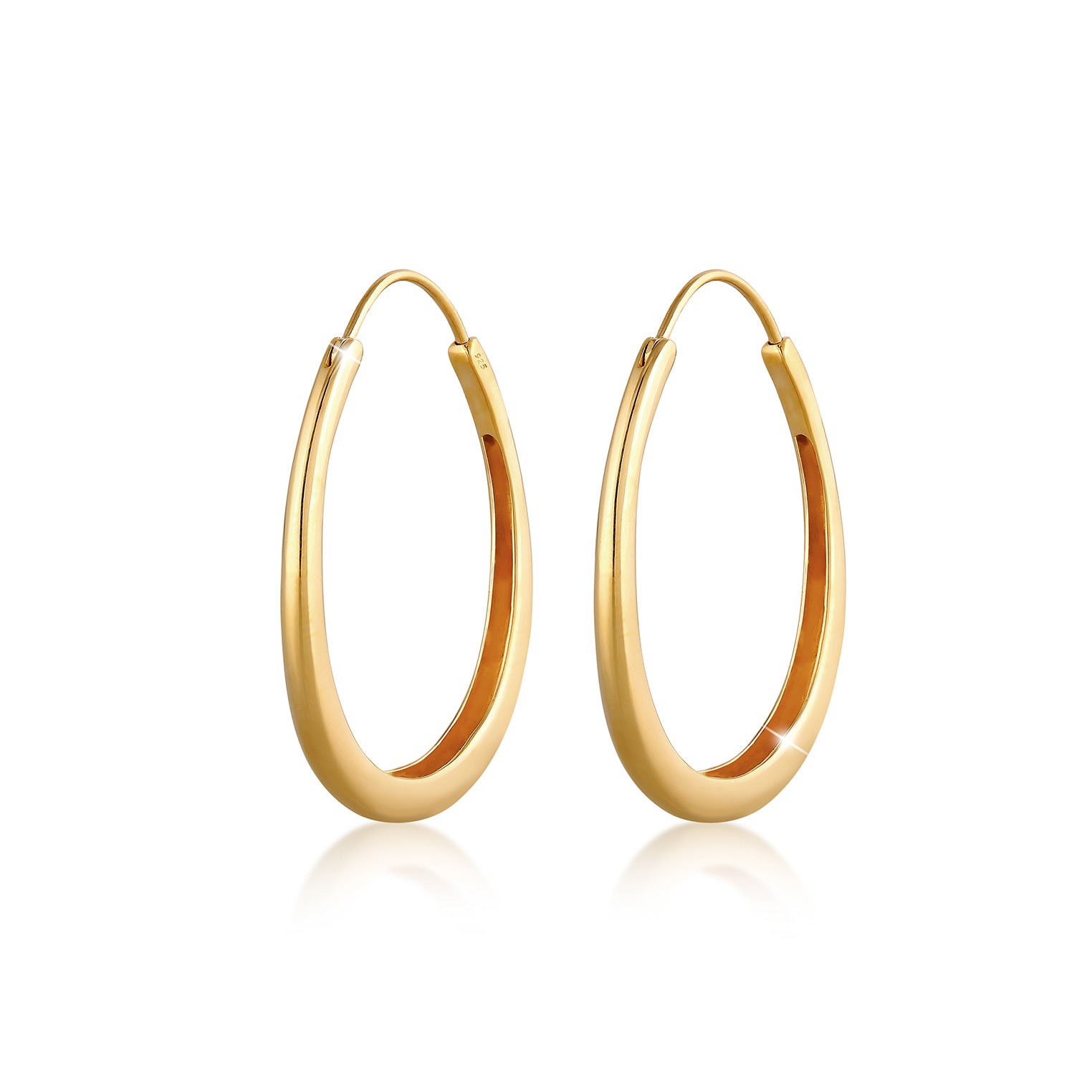 Gold - Elli | Creole | 925 Sterling Silber vergoldet