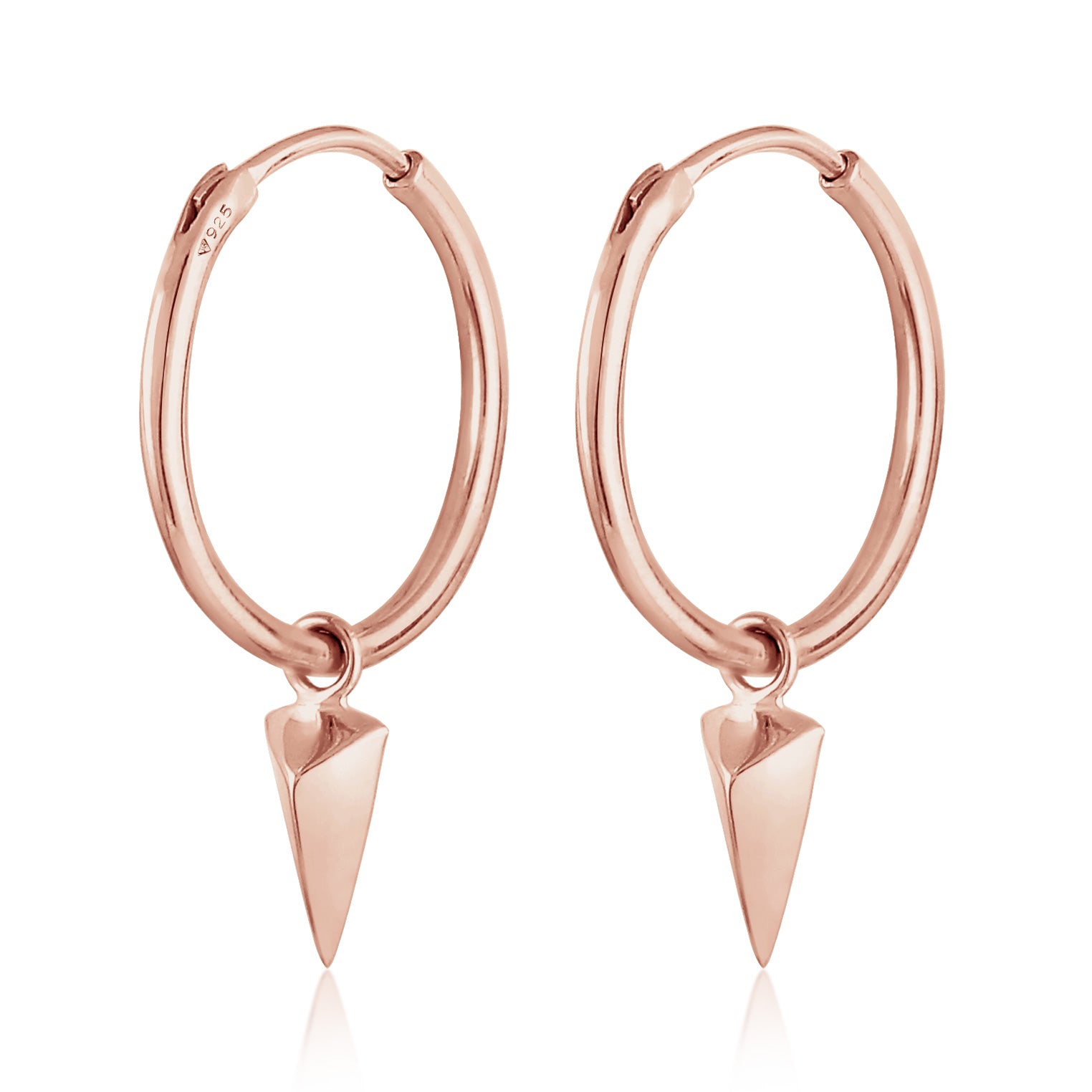 Roségold - Elli | Creole Dreieck | 925 Sterling Silber Rosegold