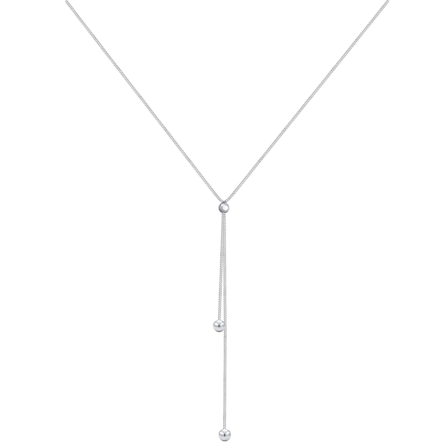 Silber - Elli | Y-Halskette Kugel | 925er Sterling Silber