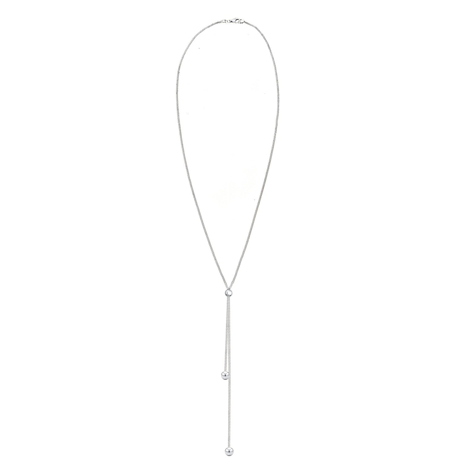 Silber - Elli | Y-Halskette Kugel | 925er Sterling Silber