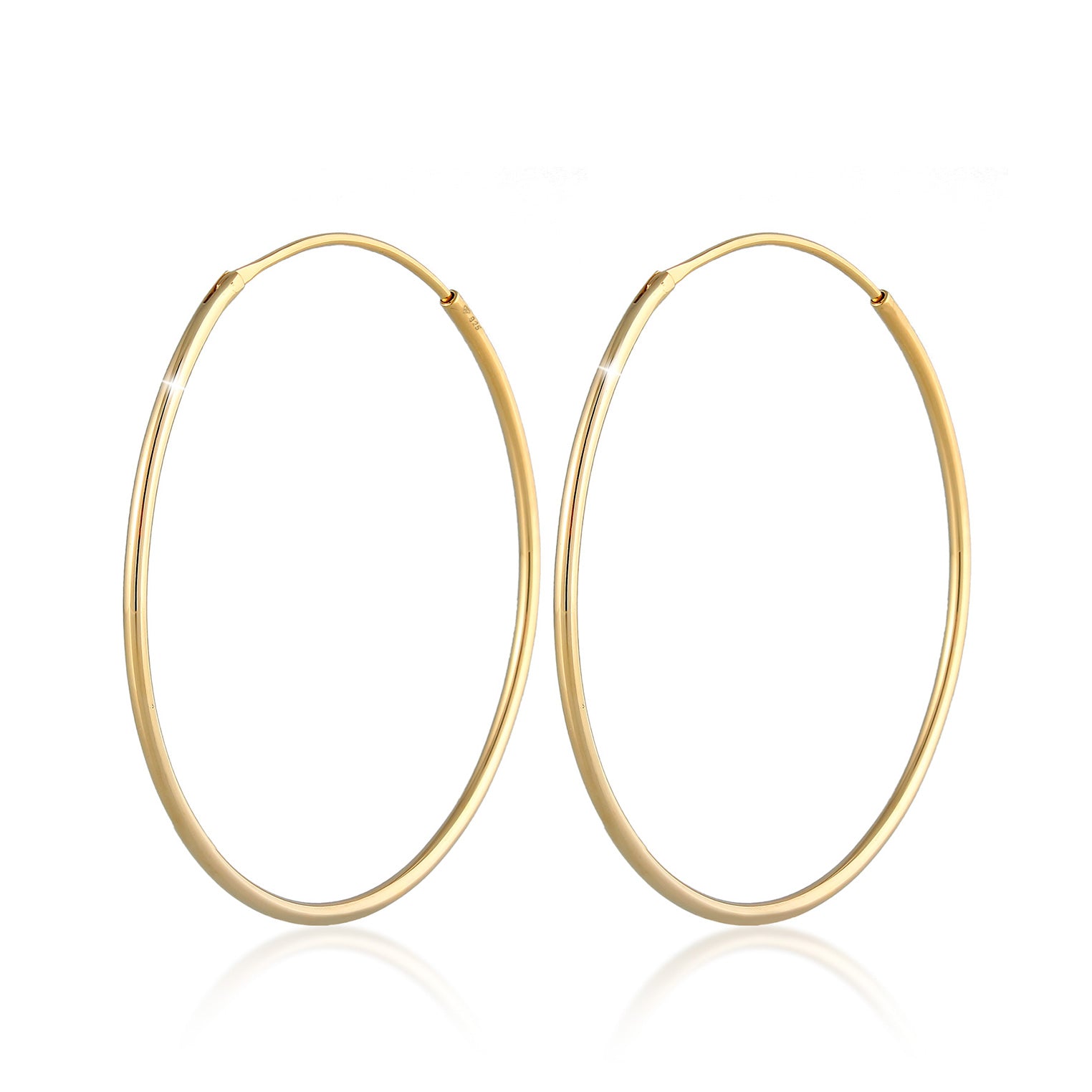 Gold - Elli | Creole | 925 Sterling Silber vergoldet