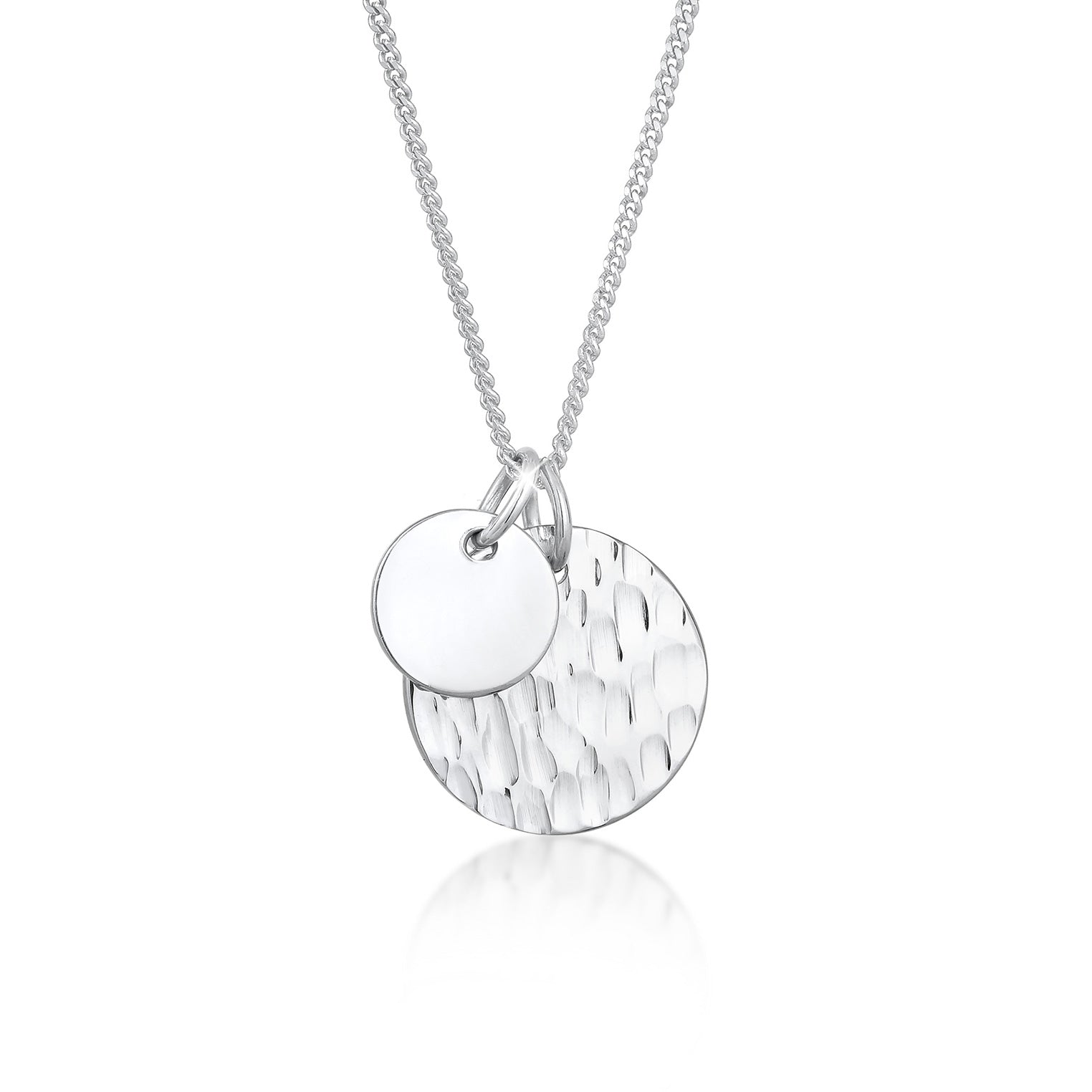 Silber - Elli | Halskette Plättchen Organic | 925 Sterling Silber
