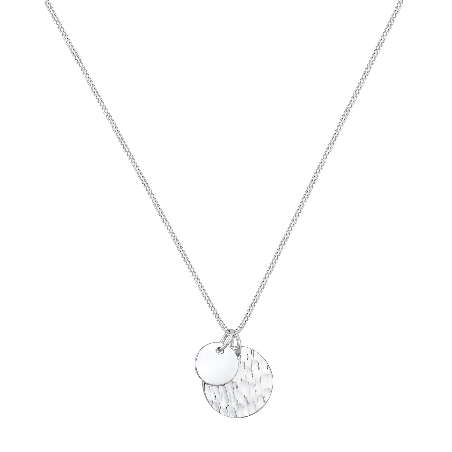 Silber - Elli | Halskette Plättchen Organic | 925 Sterling Silber