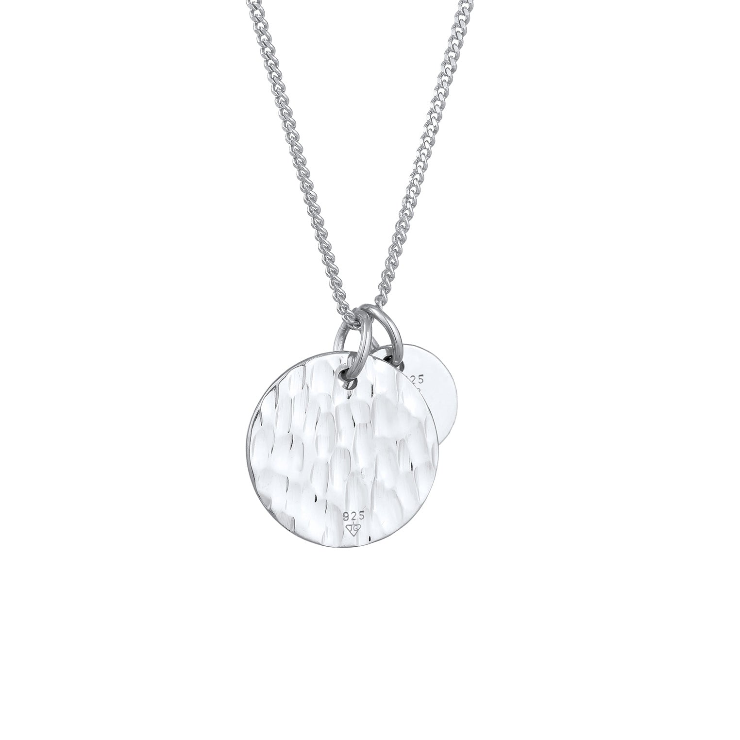 Silber - Elli | Halskette Plättchen Organic | 925 Sterling Silber