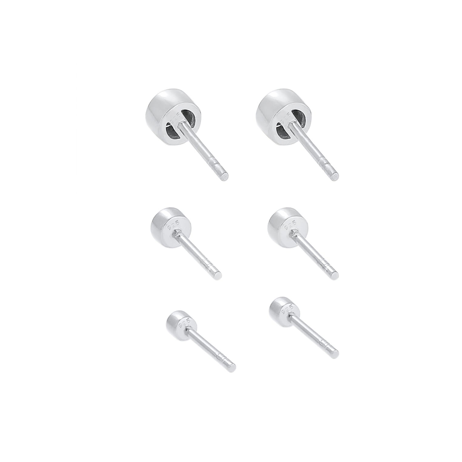 Silber - Elli | Ohrstecker | Kristall ( Weiß ) | 925er Sterling Silber