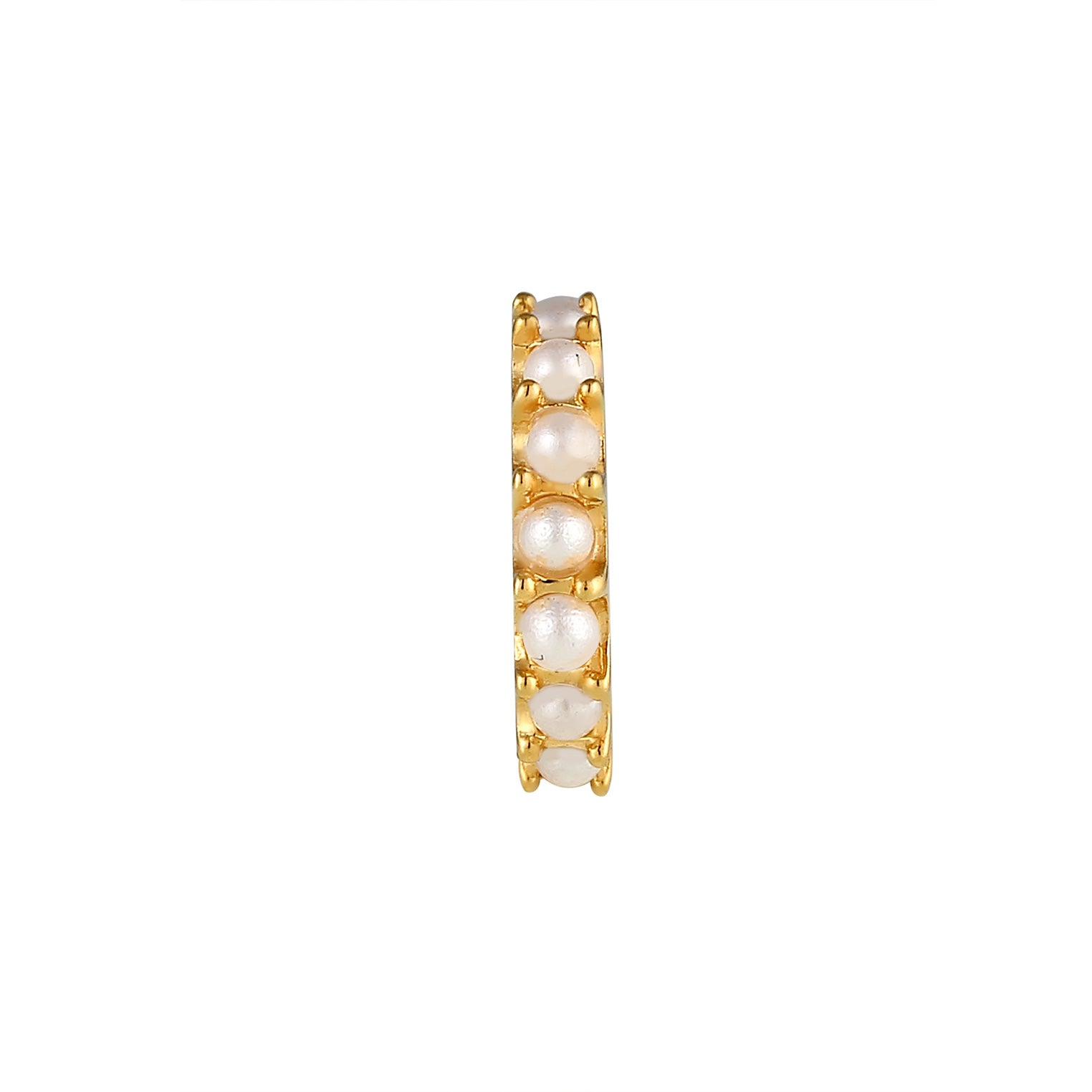 Gold - Elli | Singel Earcuff | Perle | 925 Silber vergoldet