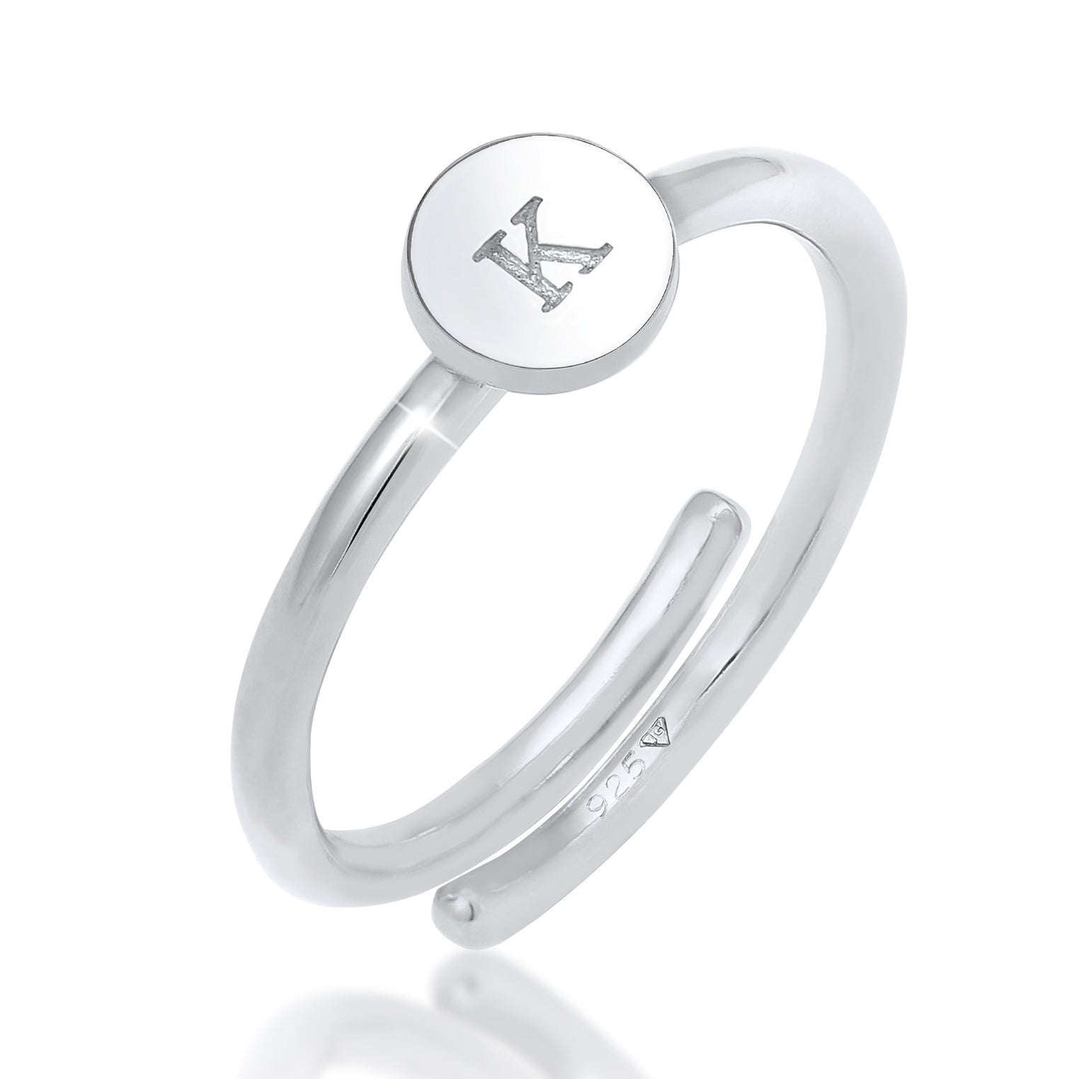 Silber - Elli | Ring Buchstabe | 925er Sterling Silber