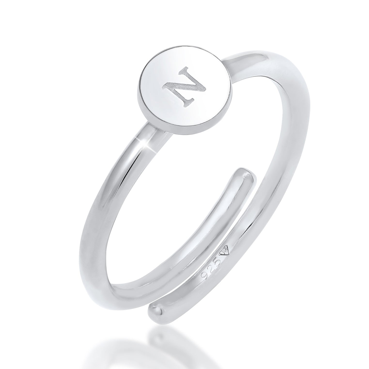 Silber - Elli | Ring Buchstabe | 925er Sterling Silber