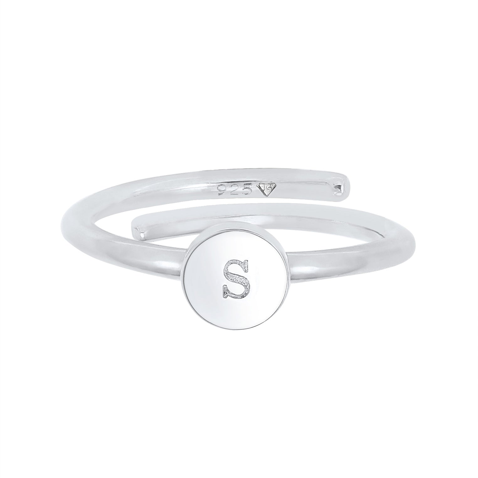 Silber - Elli | Ring Buchstabe | 925er Sterling Silber