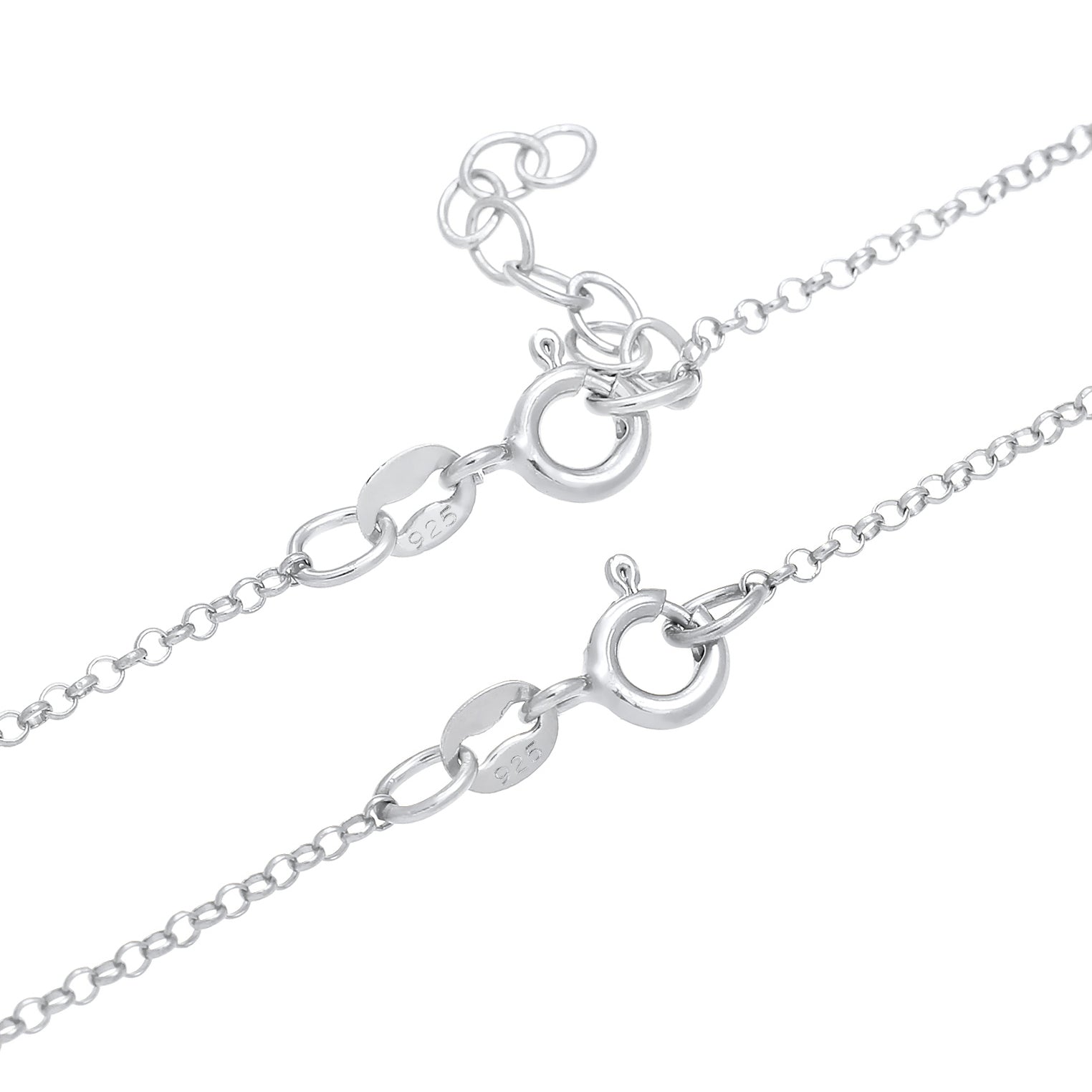 Silber - Elli | Mutter-Kind-Kettenset Lebensblume | 925er Sterling Silber