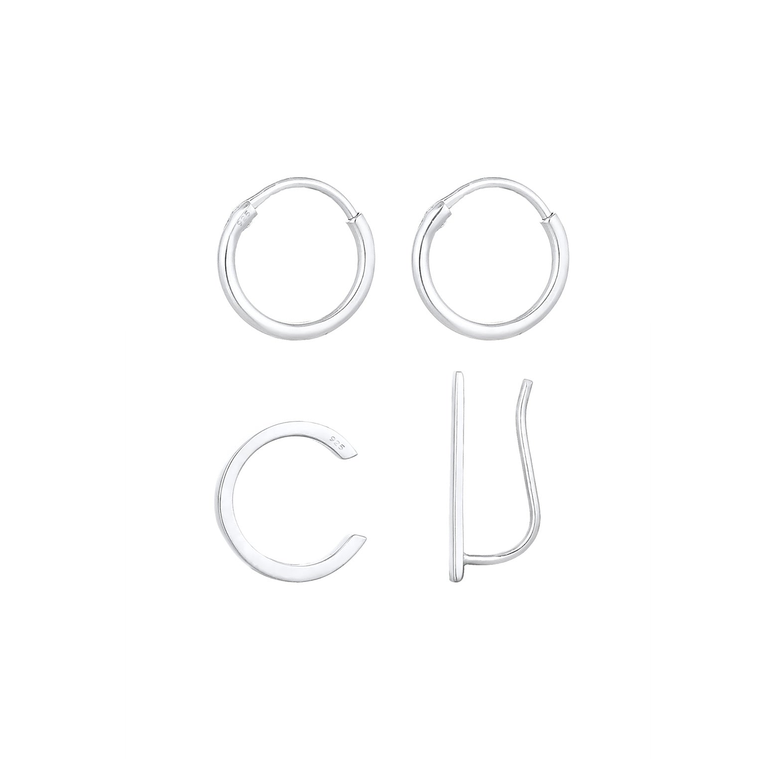 Silber - Elli | Ohrringset | 925er Sterling Silber