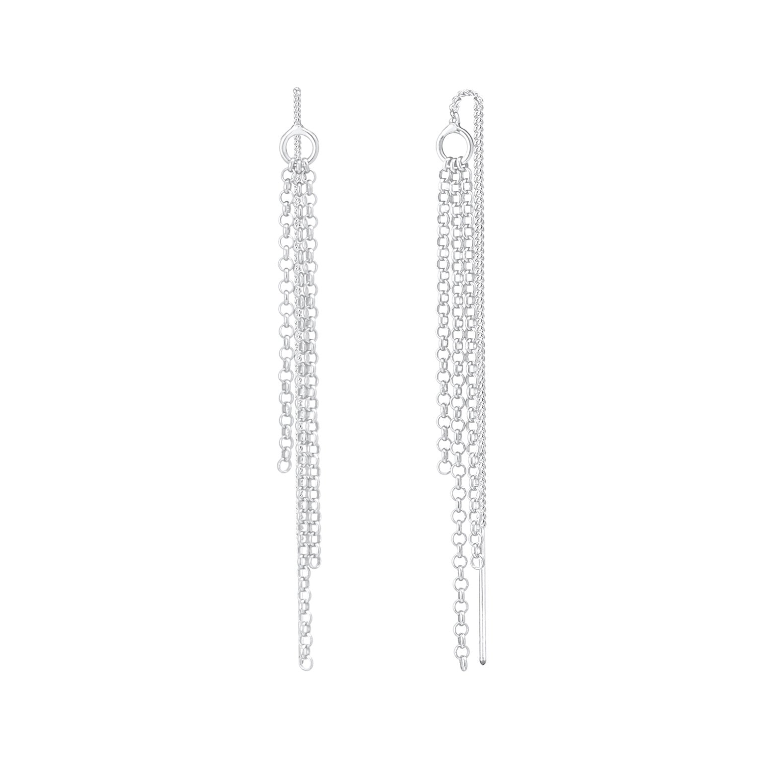 Silber - Elli | Ohrhänger Ear Chain | 925er Sterling Silber