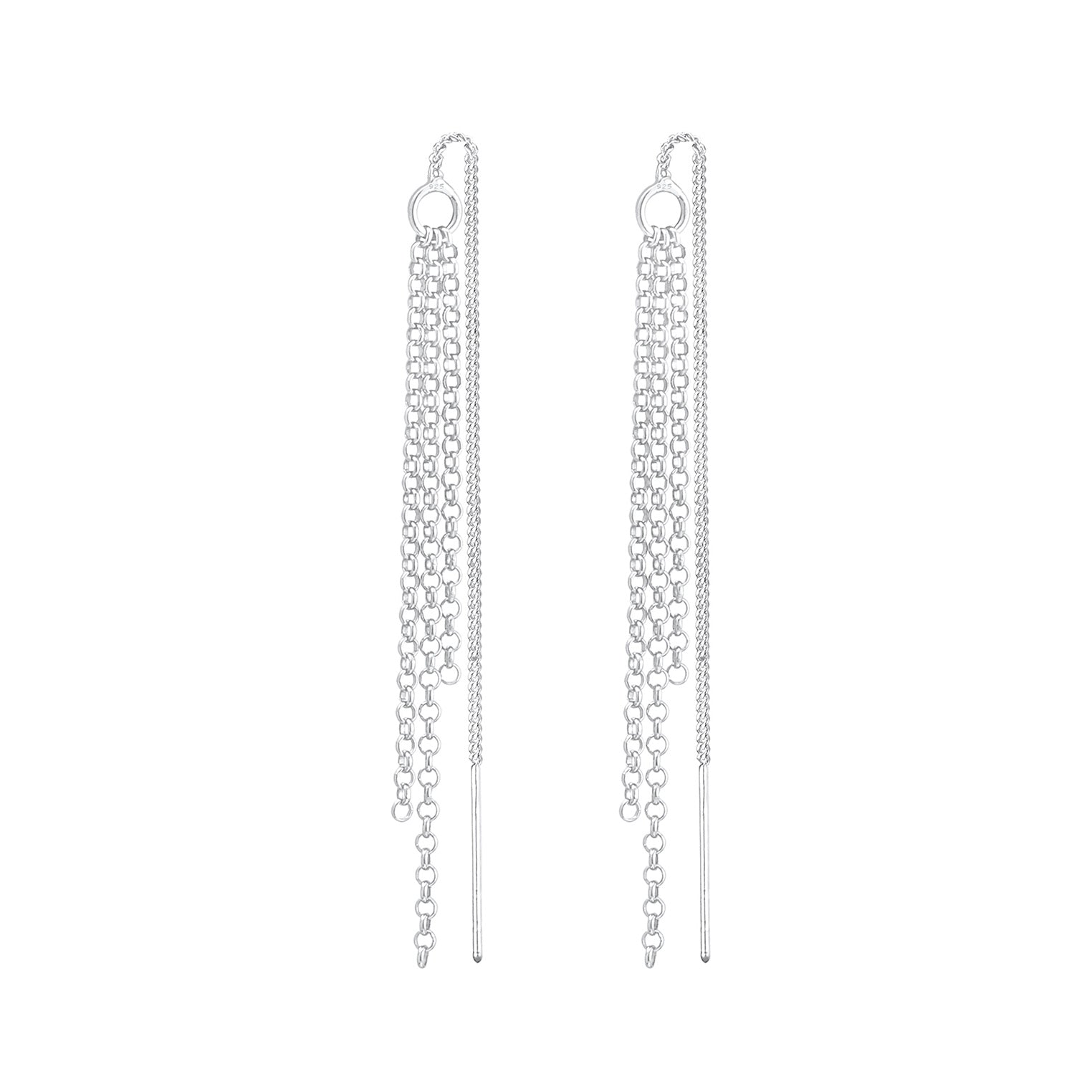 Silber - Elli | Ohrhänger Ear Chain | 925er Sterling Silber