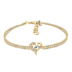 Bracelet heart | Crystal (White)