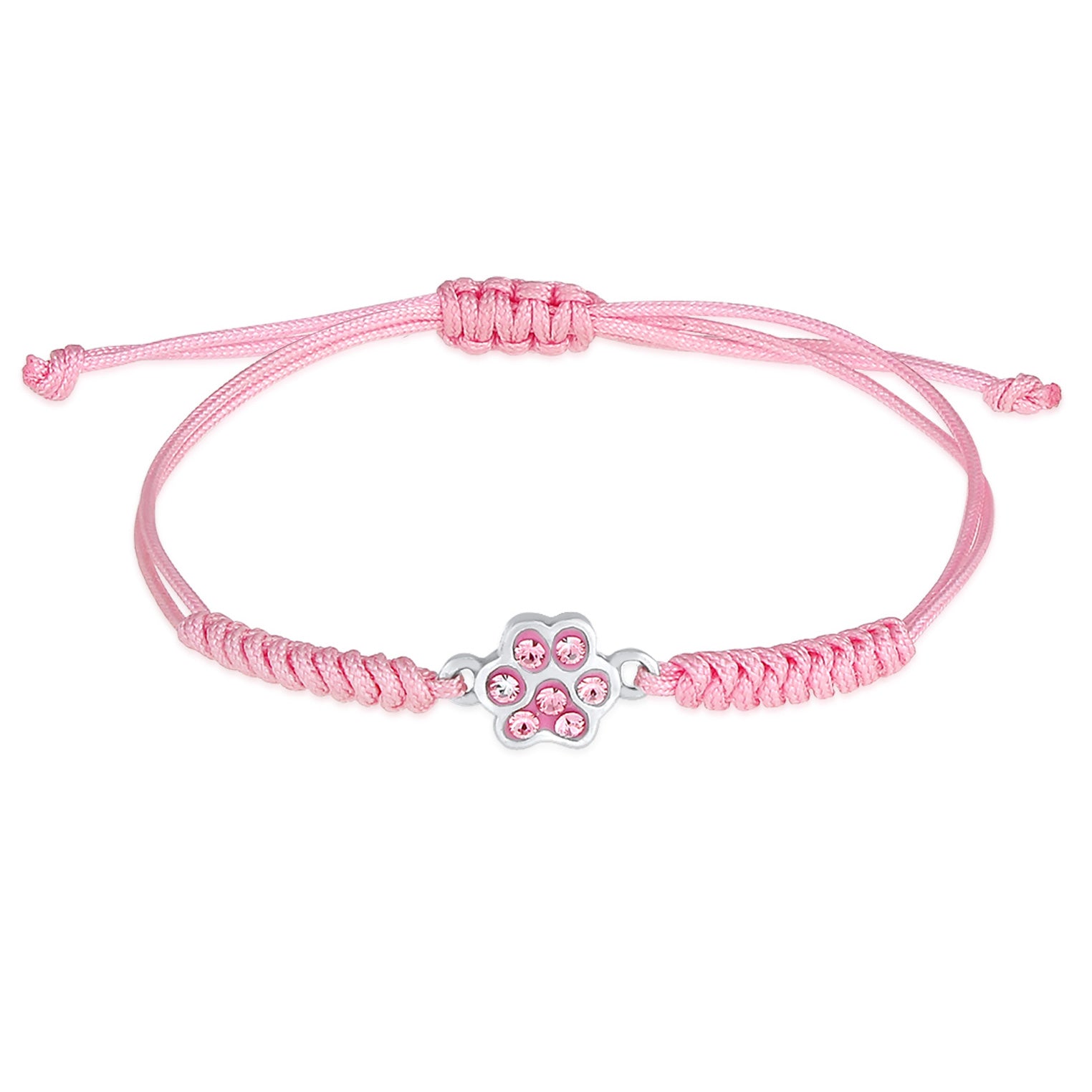 Rosa - Elli | Armband Pfote | Kristall ( Rosa ) | 925er Sterling Silber
