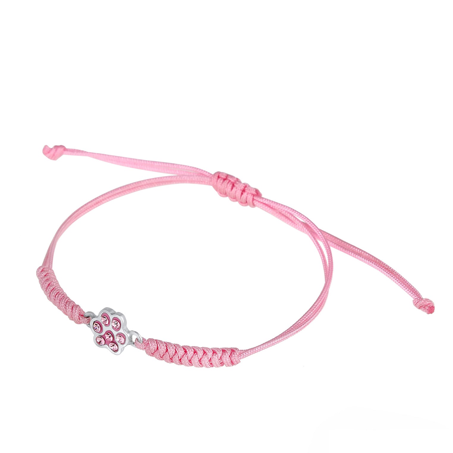 Rosa - Elli | Armband Pfote | Kristall ( Rosa ) | 925er Sterling Silber