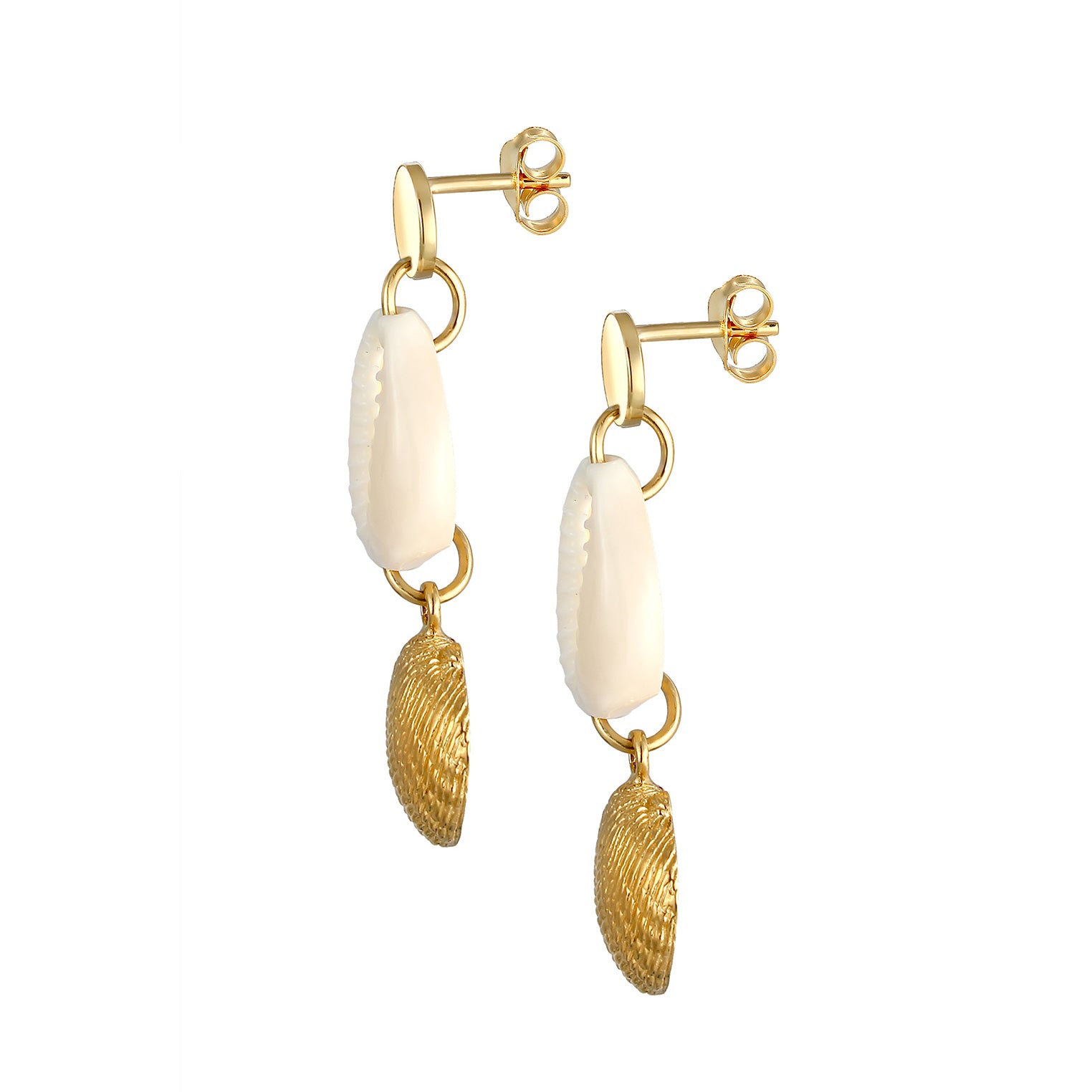 Gold - Elli | Ohrhänger Kreis | 925 Sterling Silber vergoldet