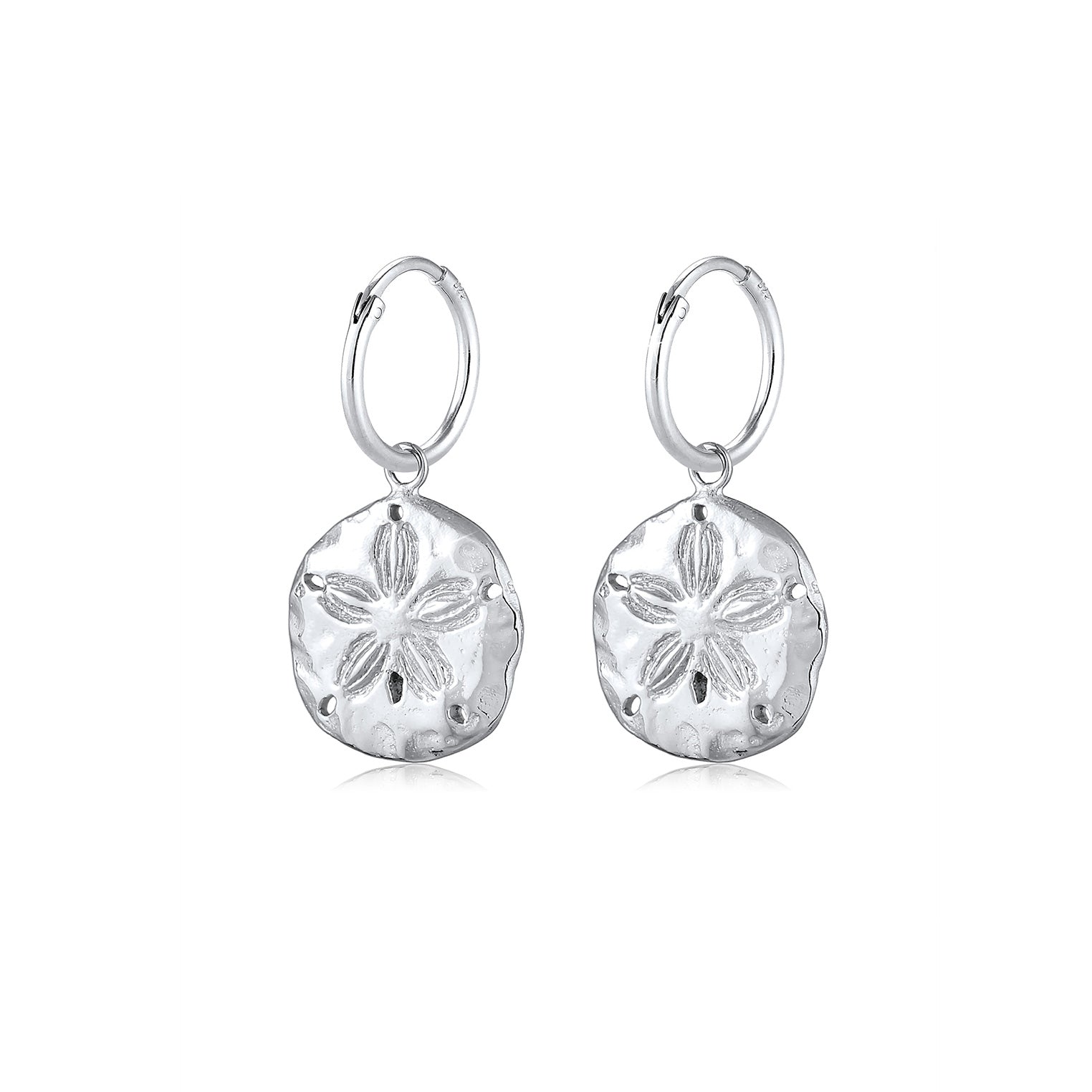 Silber - Elli | Creole Blume | 925er Sterling Silber