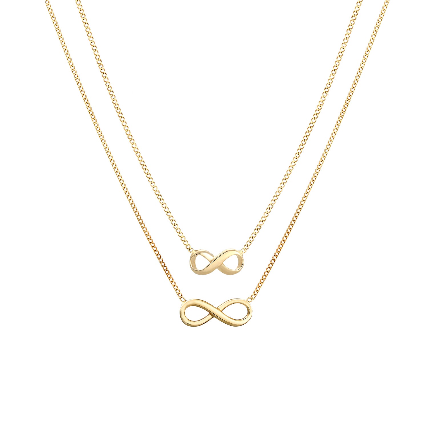Gold - Elli | Mutter-Kind-Kettenset Infinity | 925 Sterling Silber vergoldet