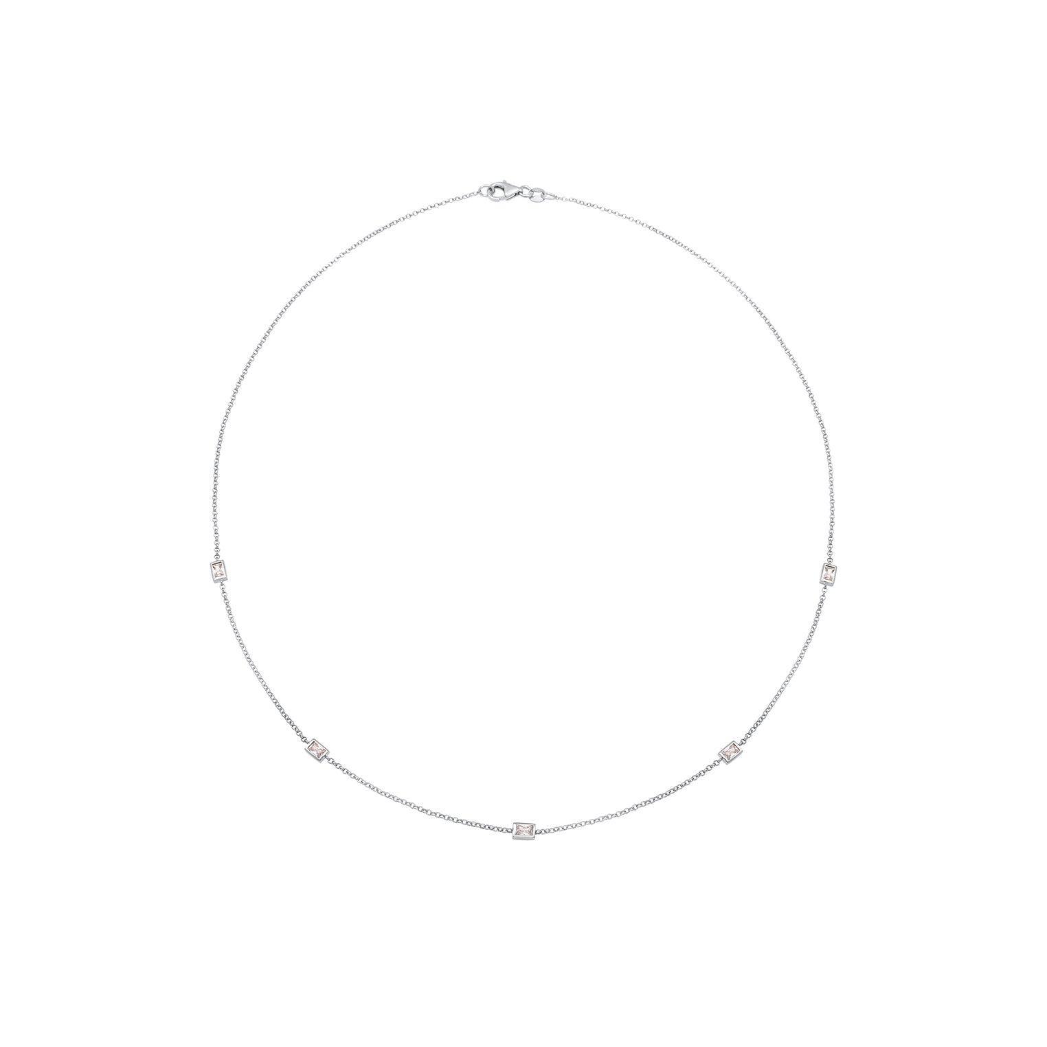 Silber - Elli | Halskette Basic | Zirkonia (Weiß) | 925er Sterling Silber