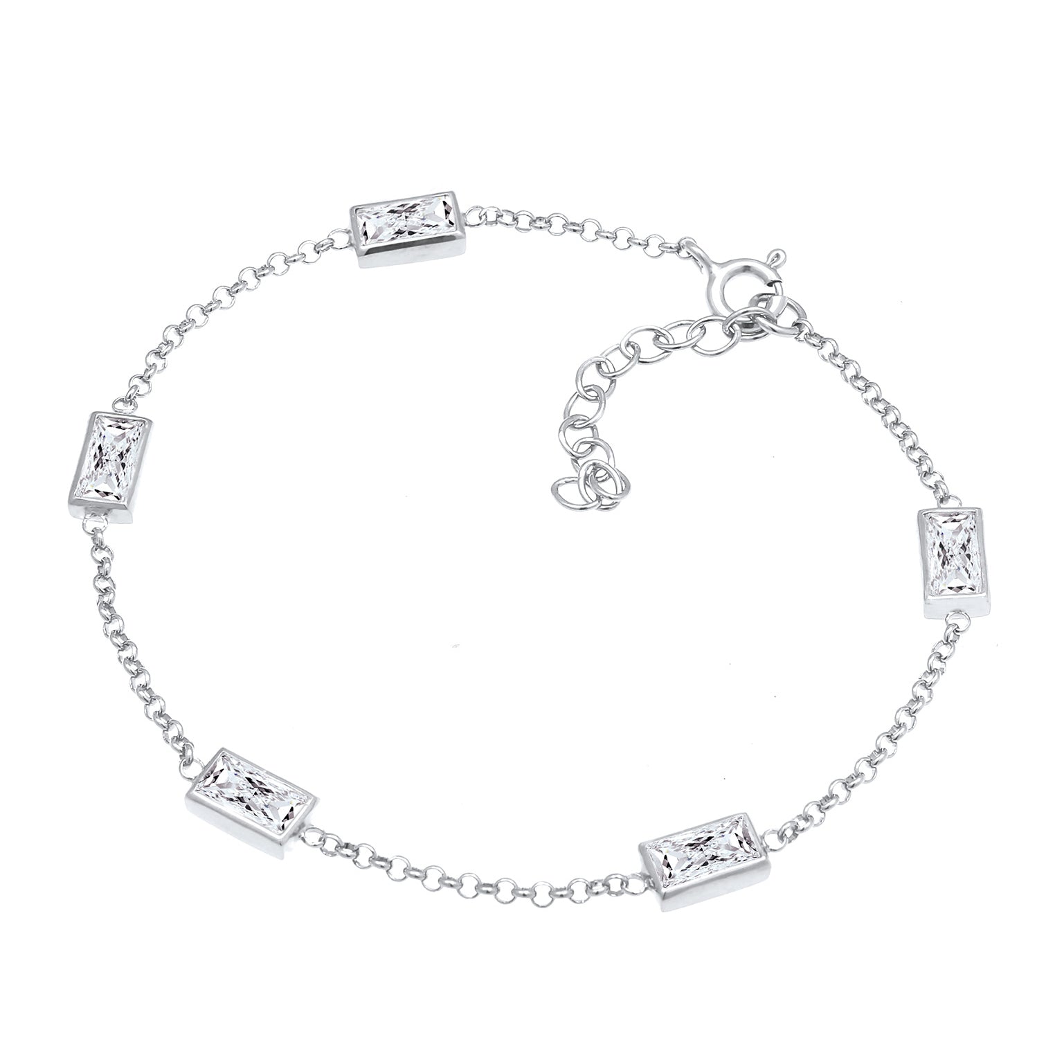 Silber - Elli | Armband | Zirkonia ( Weiß ) | 925er Sterling Silber