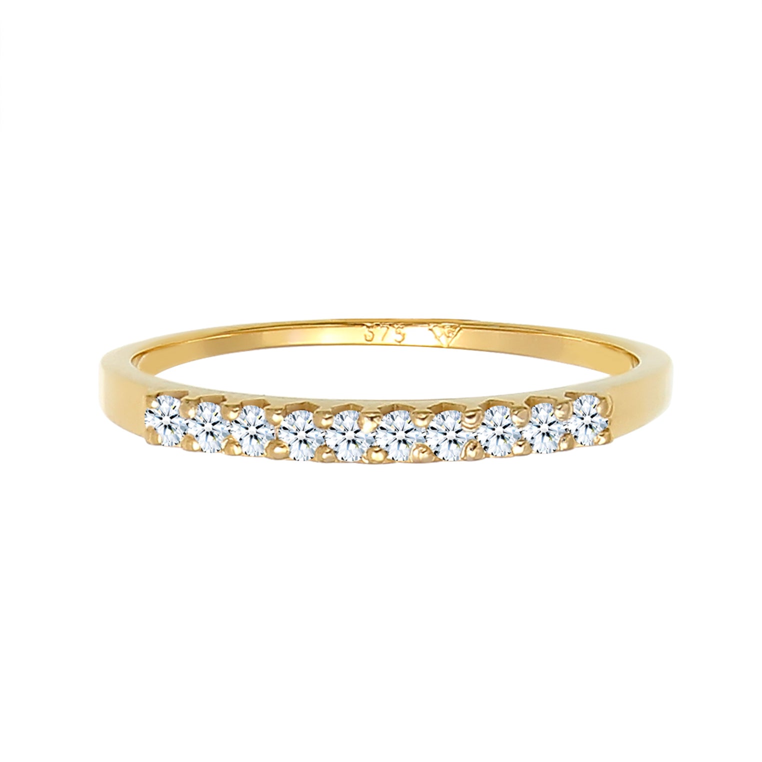 Gold - Elli DIAMONDS | Bandring | Diamant ( Weiß, 0,15 ct ) | 375 Gelbgold