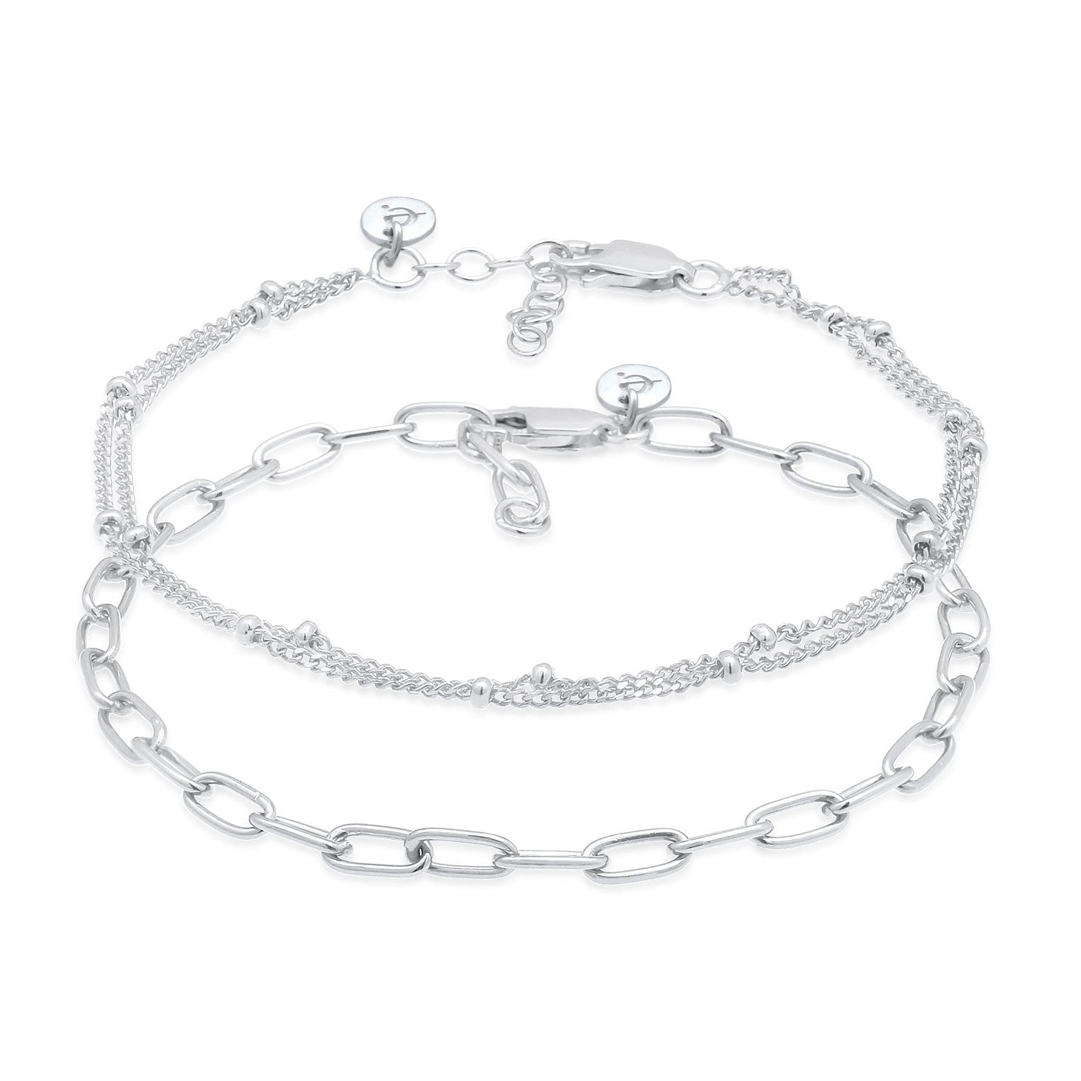 Silber - Elli PREMIUM | Kugel-Armbandset | 925er Sterling Silber