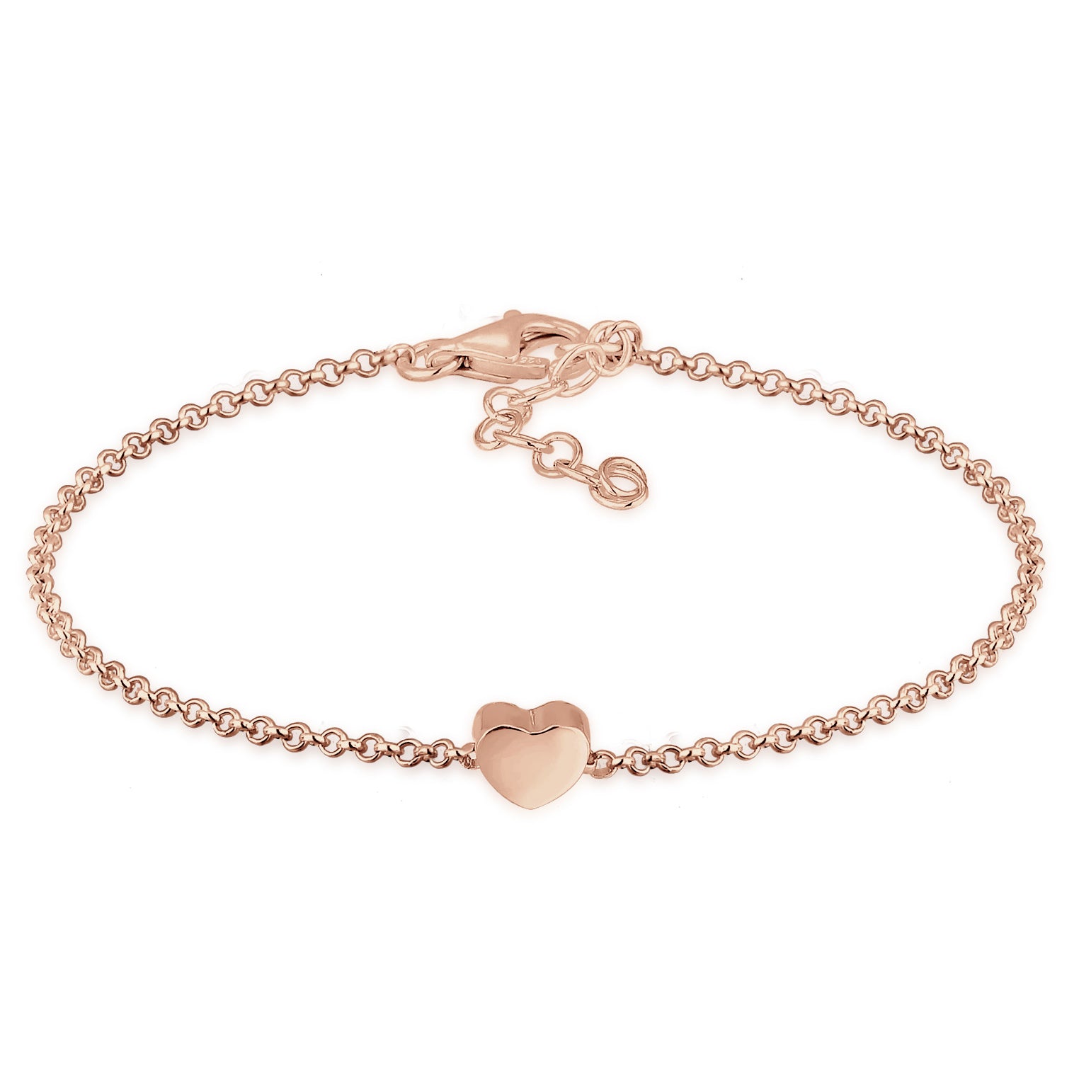 Rosa - Elli | Armband Herz | 925 Sterling Silber Rosegold