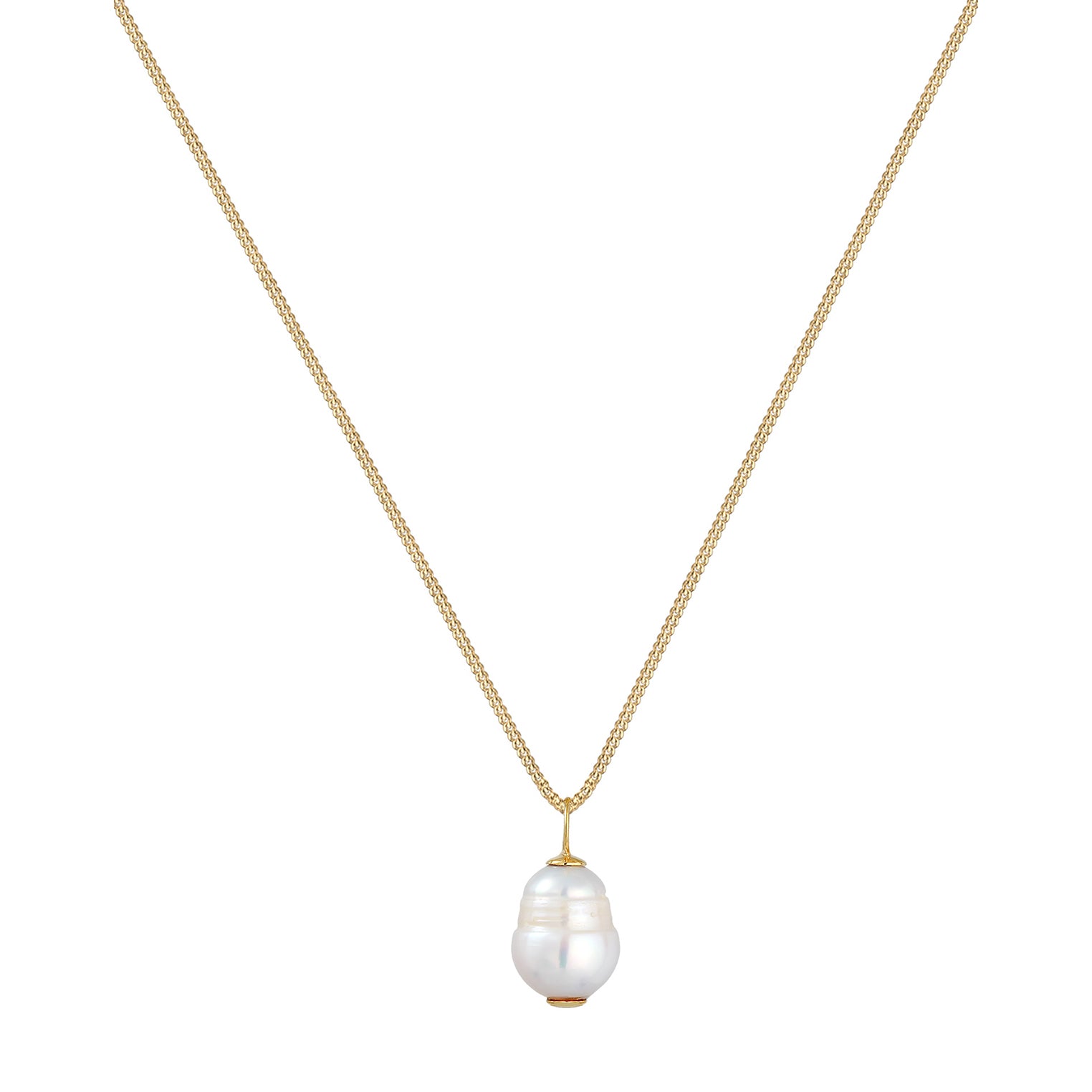 Gold - Elli PREMIUM | Halskette | Süßwasserzuchtperle | 375 Gelbgold