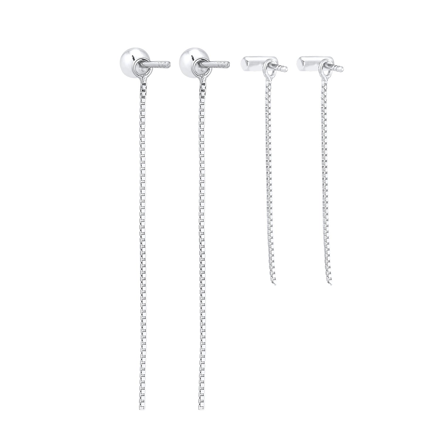 Silber - Elli | Venezianer-Ohrringset Ear Chain | 925er Sterling Silber