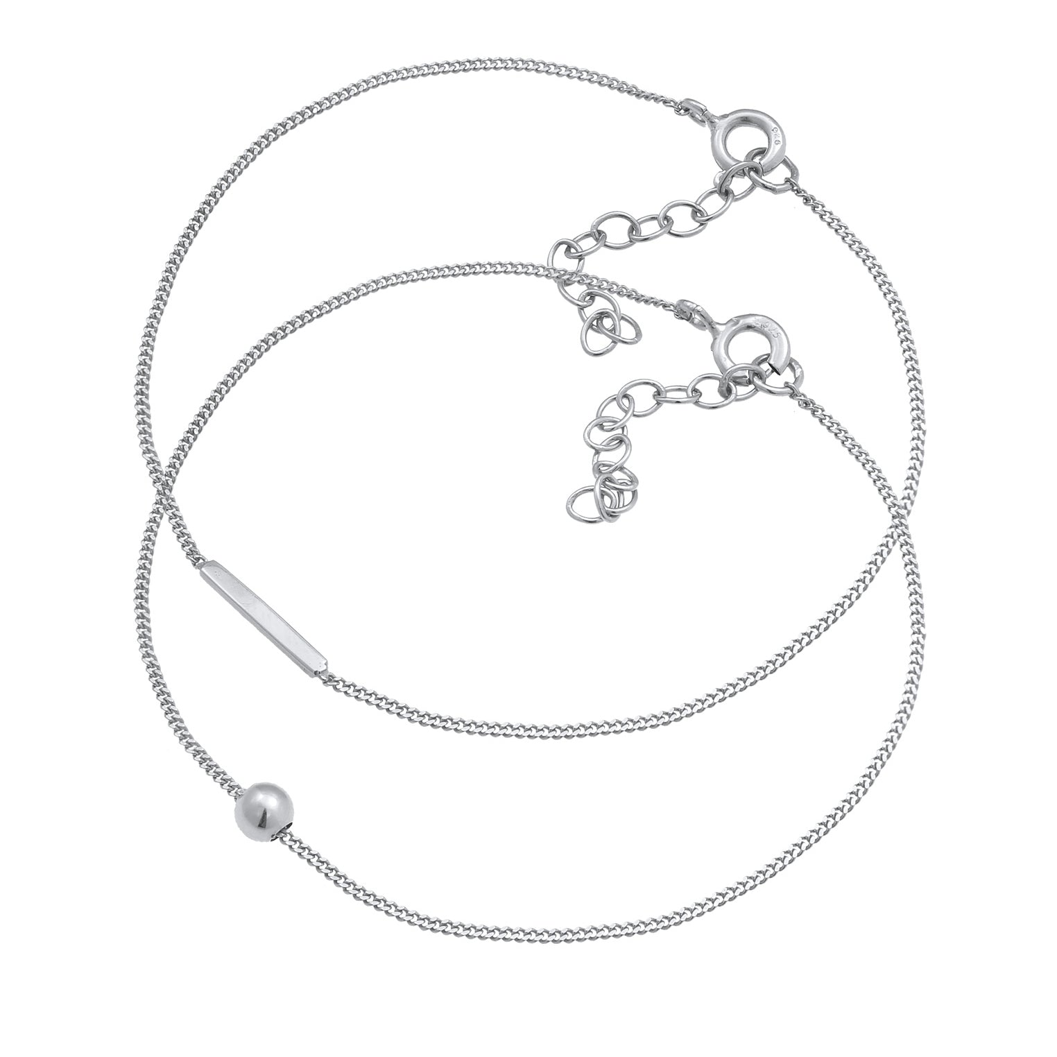 Silber - Elli | Armbandset Geo | 925er Sterling Silber