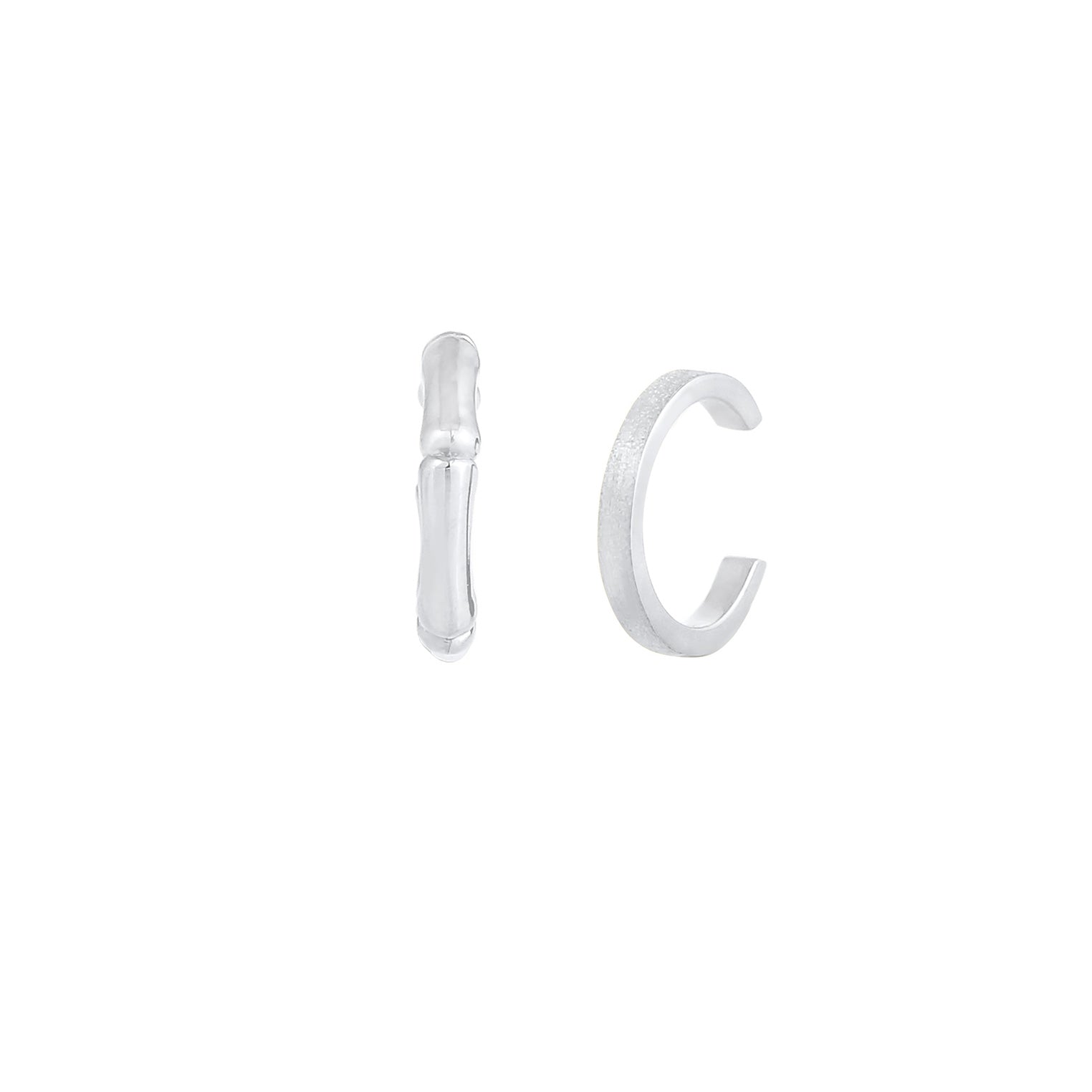 Silber - Elli | Earcuff Bambus | 925er Sterling Silber