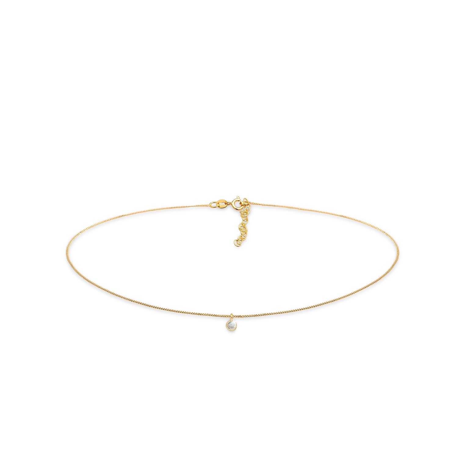Gold - Elli | Choker | Labradorit (Grau) | 925 Sterling Silber vergoldet