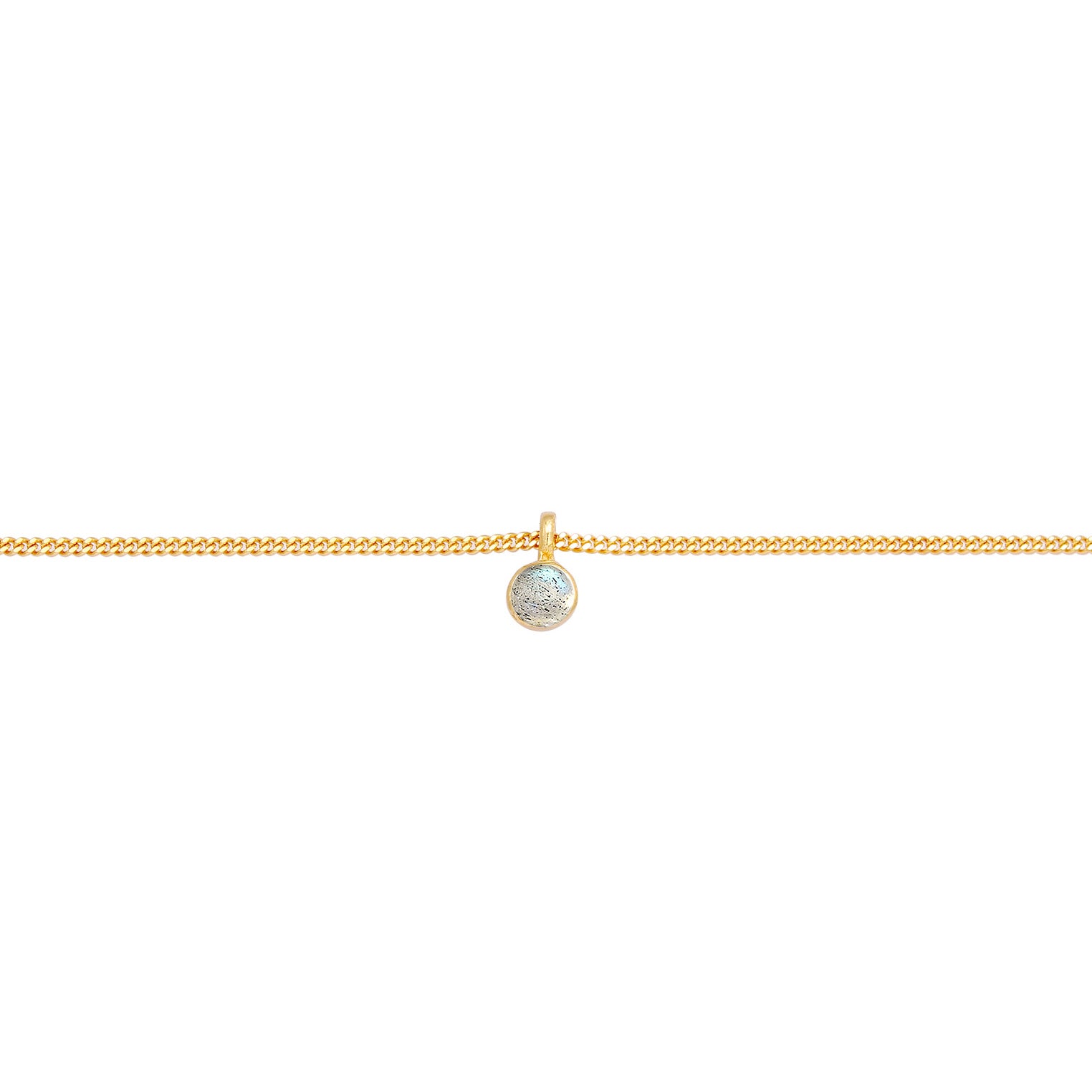 Gold - Elli | Choker | Labradorit (Grau) | 925 Sterling Silber vergoldet